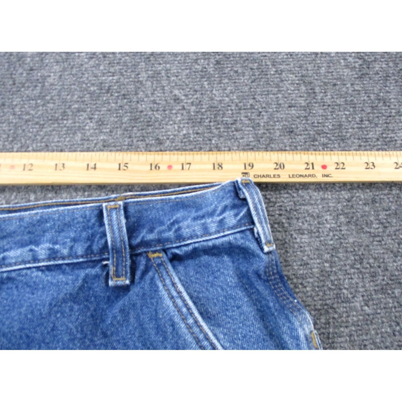 Carhartt Carhartt Jeans Men 38 X 31 Blue Denim Straight Logo 5-Pocket Design Button Zip Casual Workwear Size US 38 / EU 54 - 6 Thumbnail