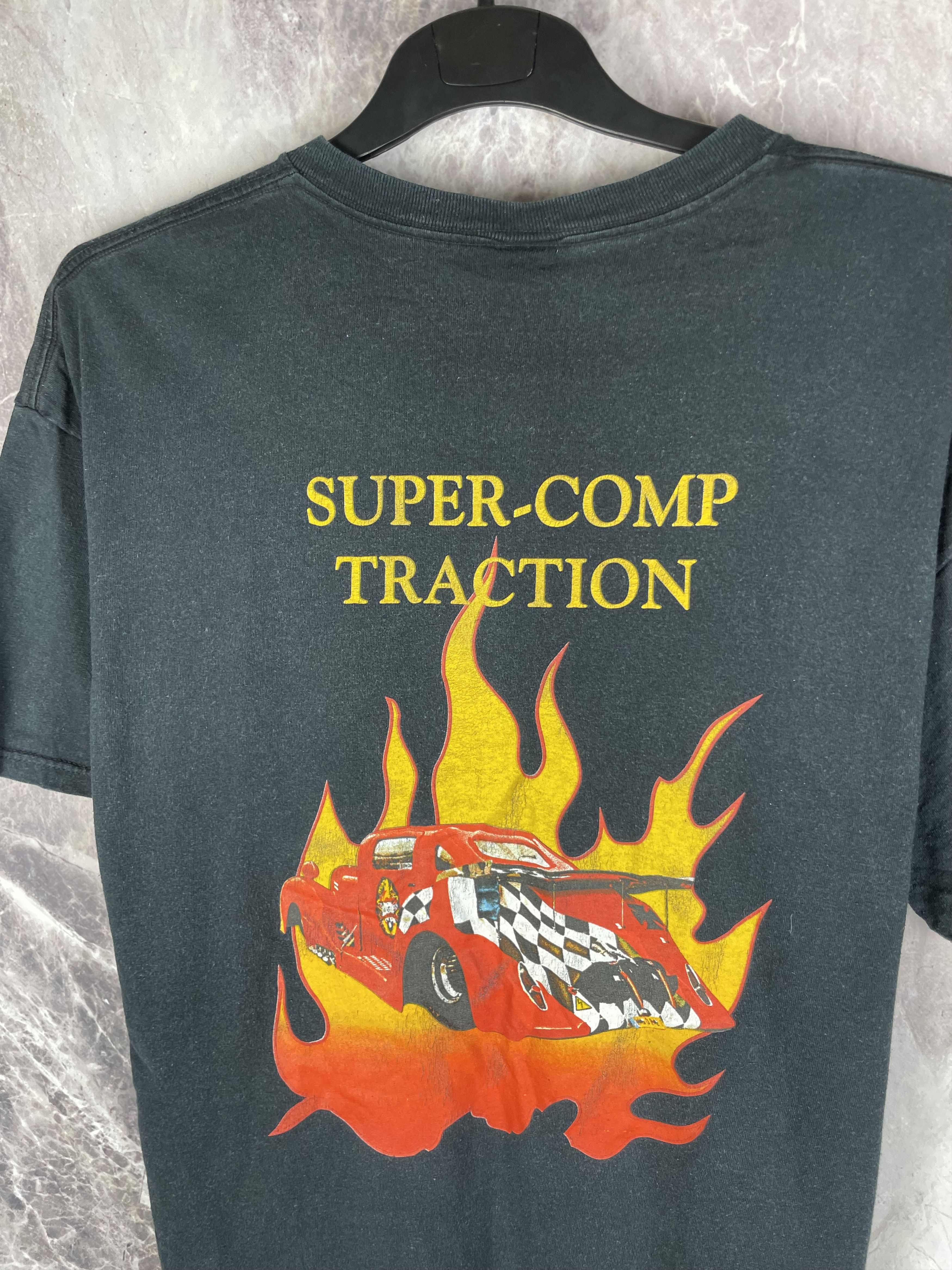 Vintage Vintage Dragster Print T-Shirt 90s Size US XXL / EU 58 / 5 - 8 Thumbnail