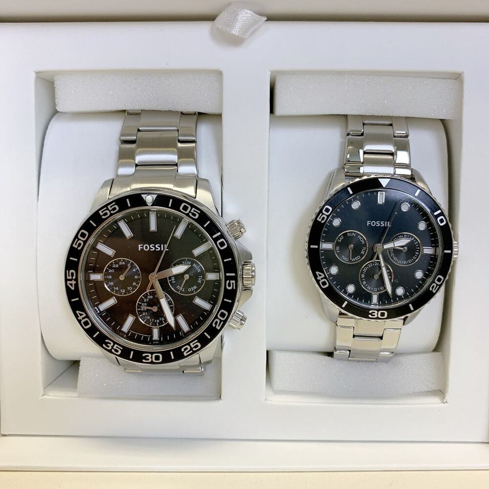 Fossil Fossil BQ2753SET His and Hers Multifunction Stainless Watch Size ONE SIZE - 5 Thumbnail