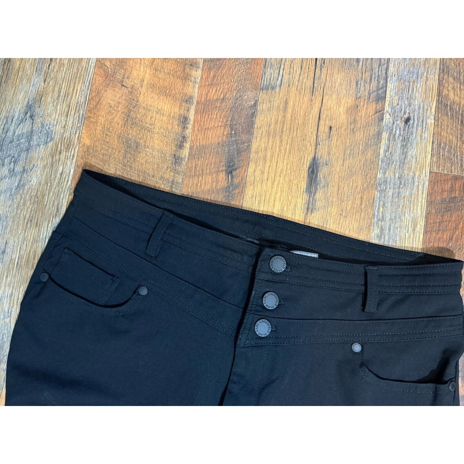 Karl Lagerfeld Karl Lagerfeld Paris Mid Rise Skinny Pants Black Size 12 Size 34" / US 12 / IT 48 - 2 Thumbnail