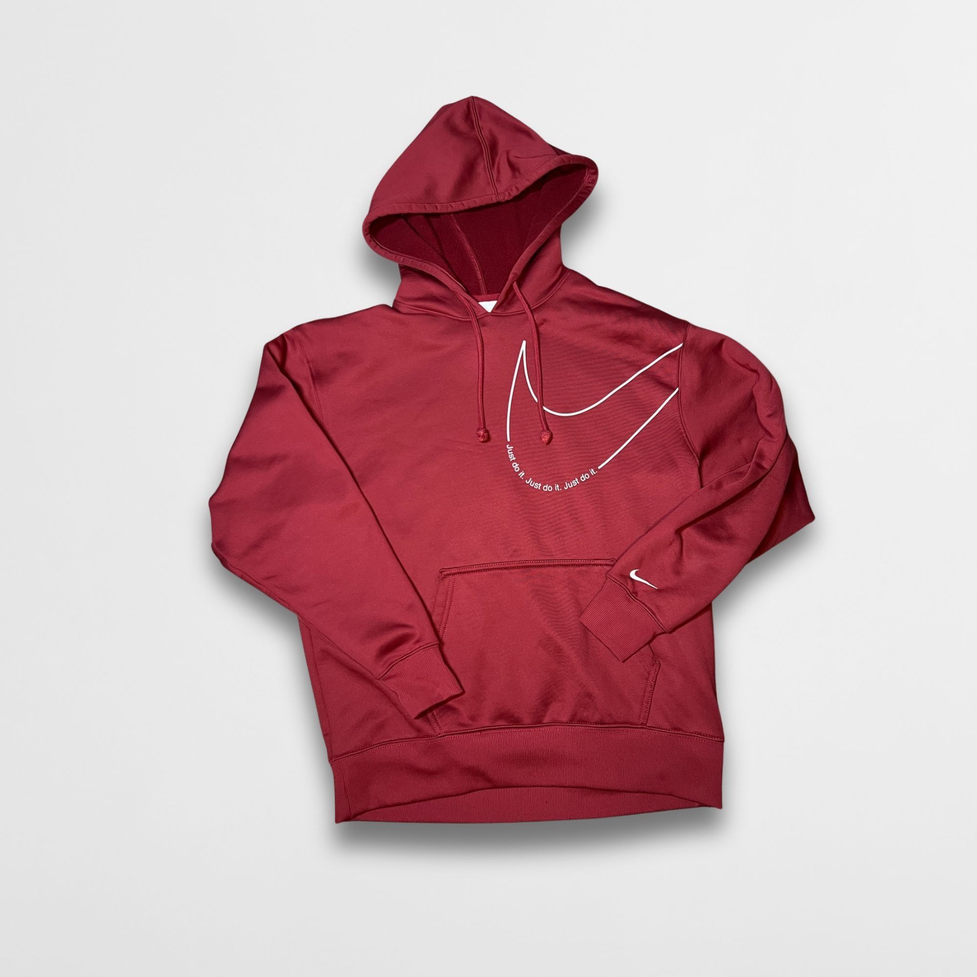 Nike Nike Therma-Fit Red Hoodie With Swoosh Logo & Drawstring Hoo Size US XS / EU 42 / 0 - 2 Thumbnail