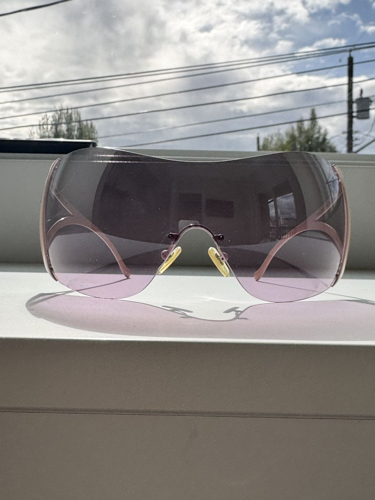 Versace Authentic Y2K Versace Sunglasses Mirror Shield Lenses Size ONE SIZE - 11 Thumbnail