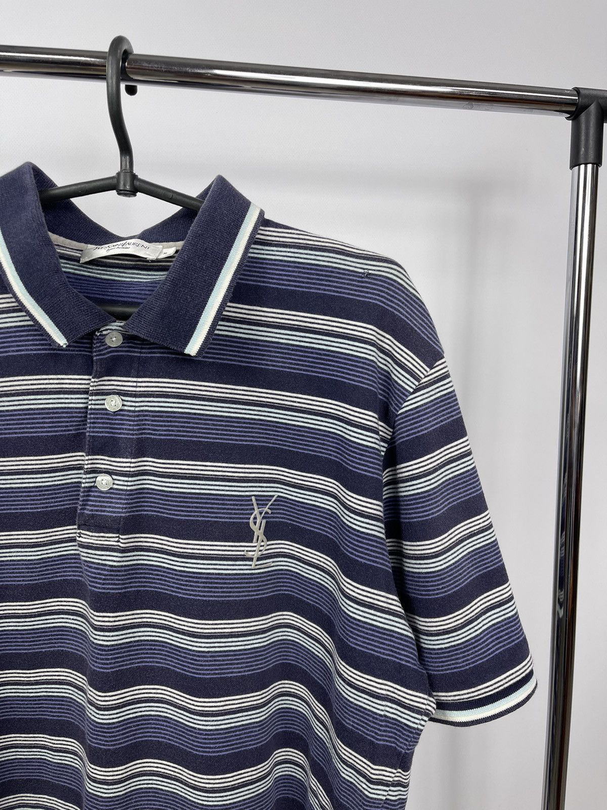 Yves Saint Laurent Yves Saint Laurent Polo Size XL Big Logo Vintage 90s Size US XL / EU 56 / 4 - 2 Thumbnail