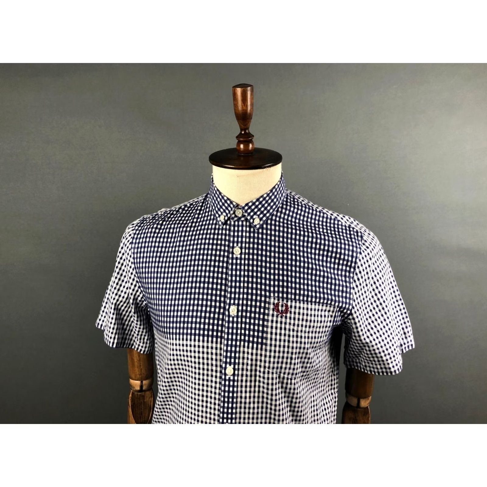 Fred Perry Fred Perry Men's Shirt White Cotton Short Sleeve Check Size M Size US M / EU 48-50 / 2 - 5 Thumbnail