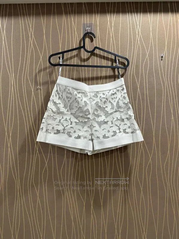 Dior Dior White Lambskin Ladies Shorts . Size 23" - 1 Thumbnail