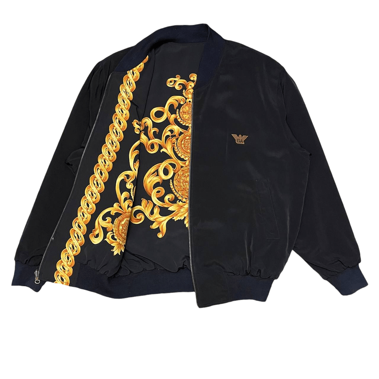 Giorgio Armani Vintage Giorgio Armani Bomber Jacket Reversible Size US L / EU 52-54 / 3 - 1 Thumbnail
