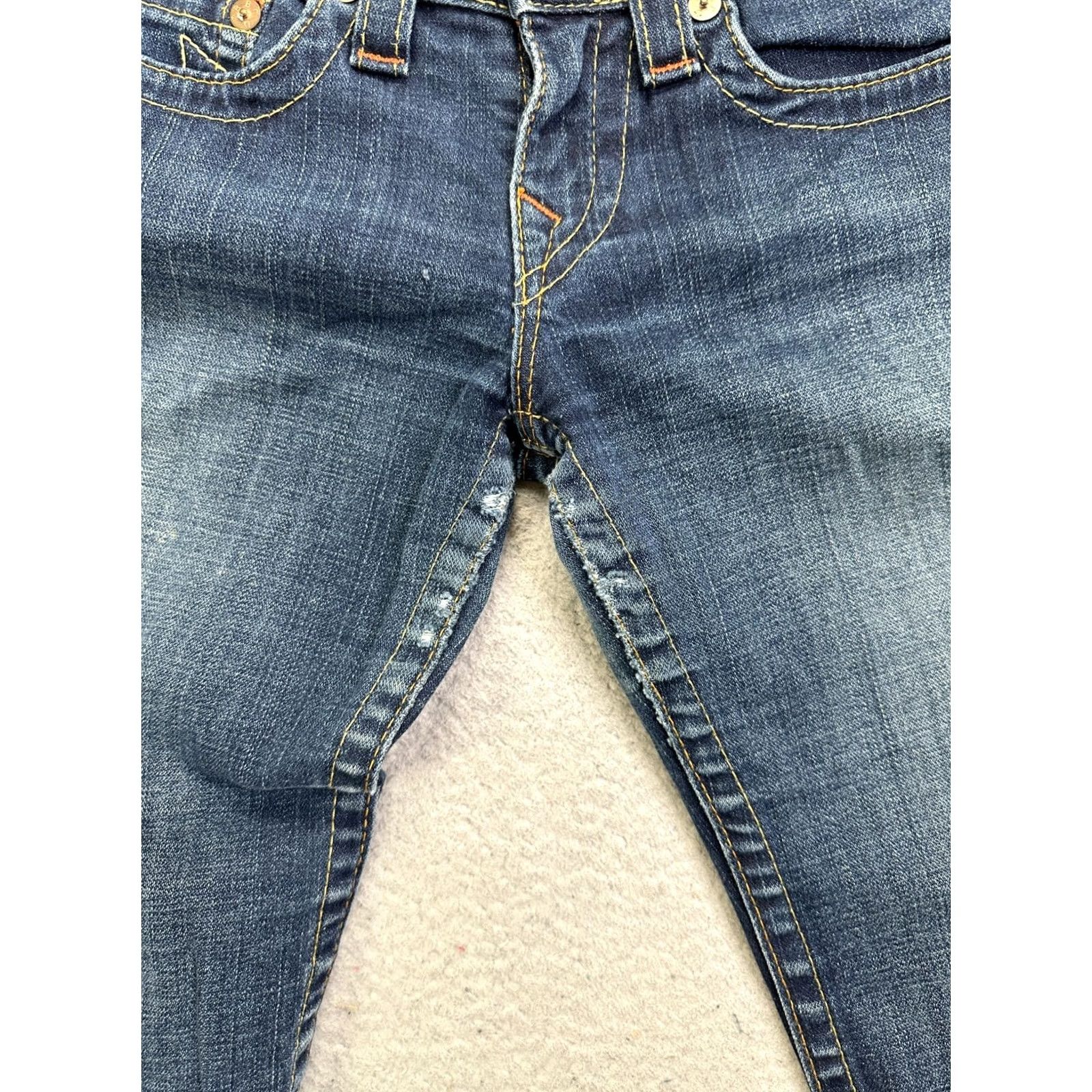 True Religion VINTAGE True Religion Jeans Womens 27 Stella Blue Distressed Slim Skinny Stretch Denim Size 27" / US 4 / IT 40 - 6 Thumbnail