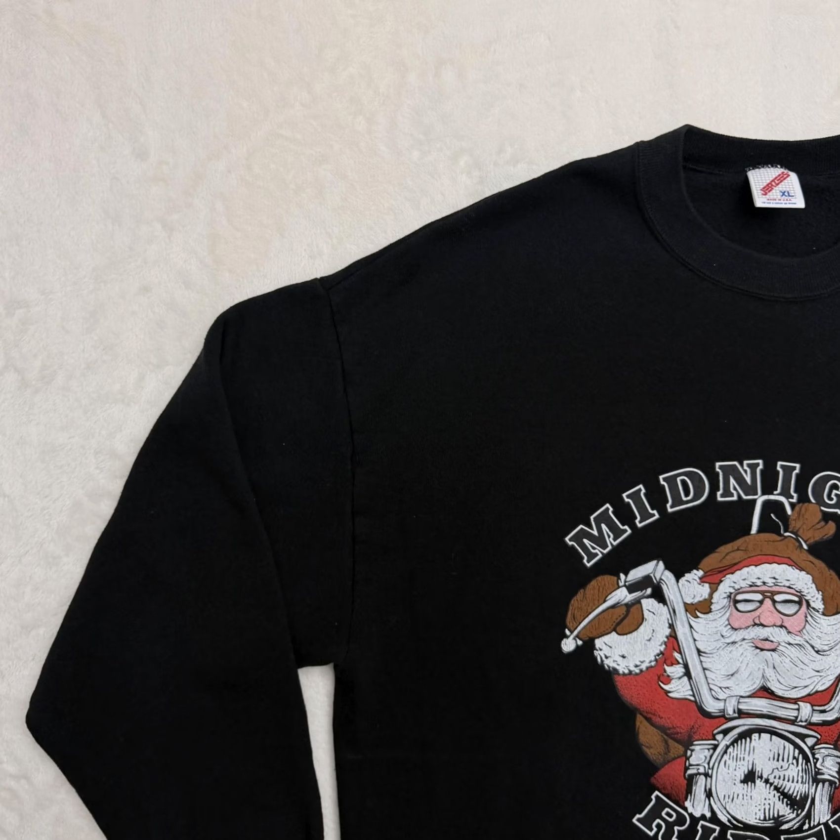 Jerzees VINTAGE Jerzees Sweatshirt Mens XL Santa Midnight Rider Biker Christmas 90s Size US XL / EU 56 / 4 - 6 Thumbnail