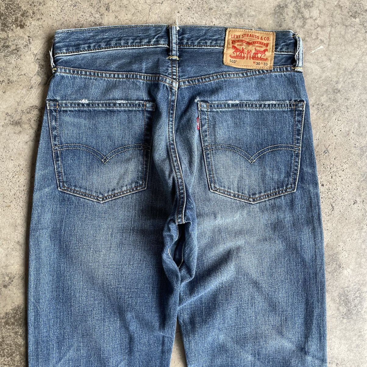 Levi's Vintage Clothing 🔥Vintage Levis 503 Stoned Washed Distress Denim Jeans Size US 31 - 5 Thumbnail