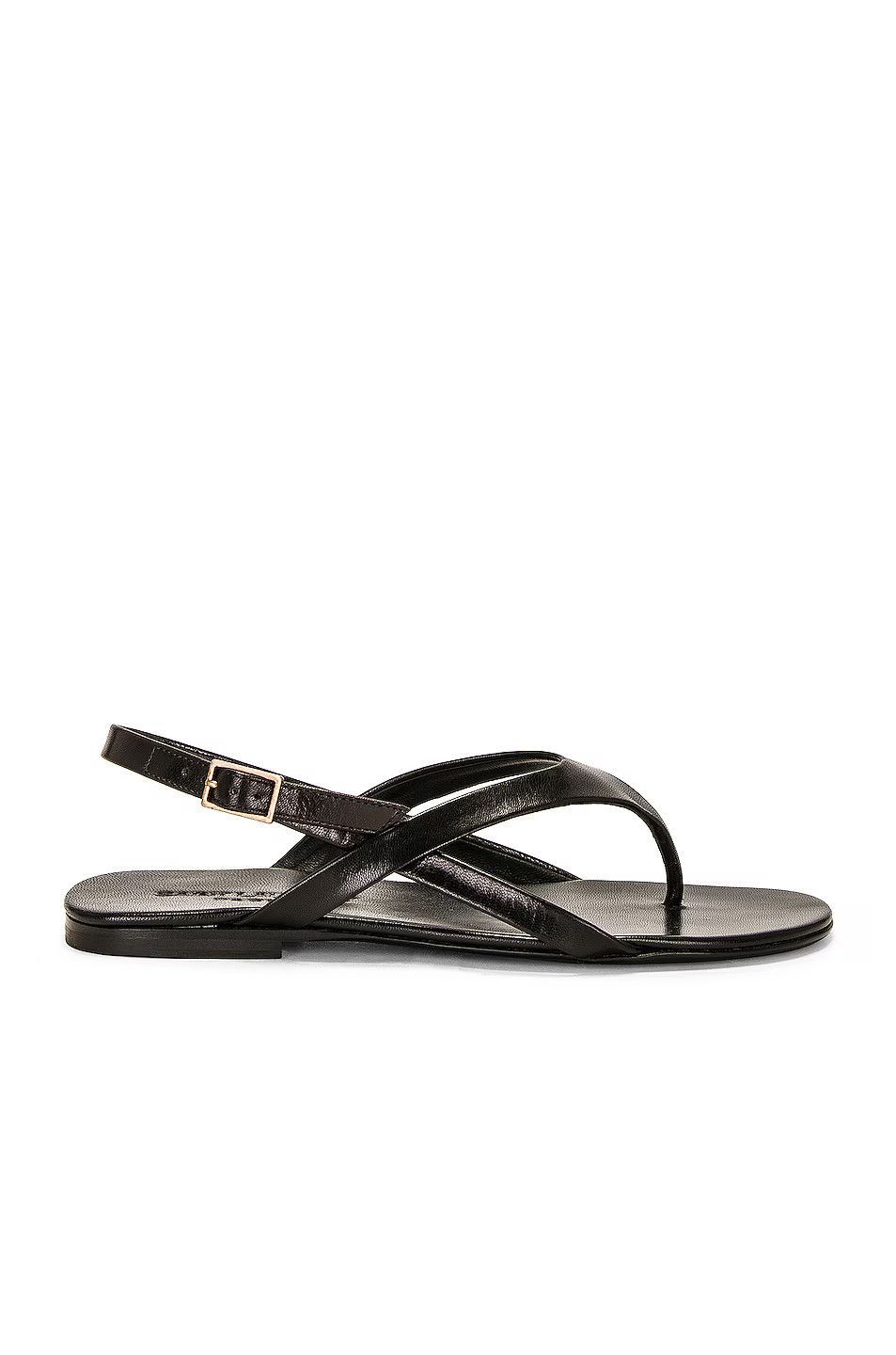 o1bcso1str1124 Keith Flat Sandals in Nero