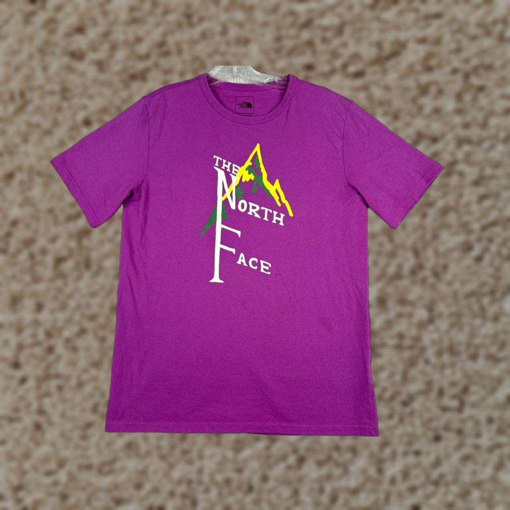 The North Face VINTAGE The North Face Shirt Men M Purple Short Sleeve Crew Neck Cotton Blend Jersey Logo All Seasons Size US M / EU 48-50 / 2 - 1 Thumbnail