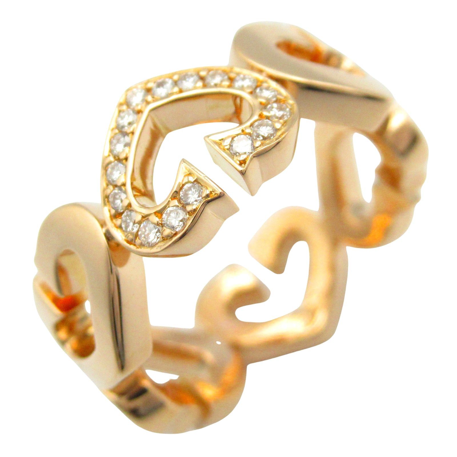 Cartier Cartier C Heart Diamond Ring K18Pg (Pink Gold) Clear Size ONE SIZE - 1 Thumbnail
