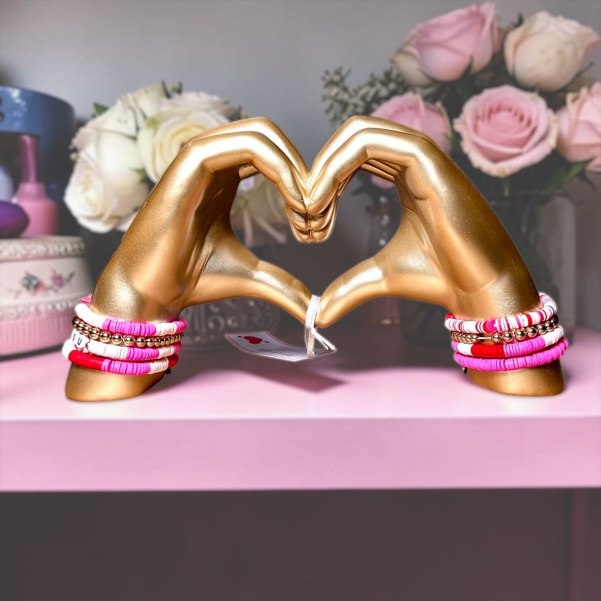 Other Bella Lux Gold Love Hand Friendship Bracelets Figurine Size ONE SIZE - 4 Thumbnail