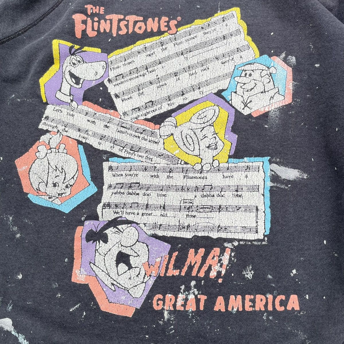 Cartoon Network Vintage 1992 The Flintstones Sweatshirt M Thrashed Size US M / EU 48-50 / 2 - 2 Thumbnail