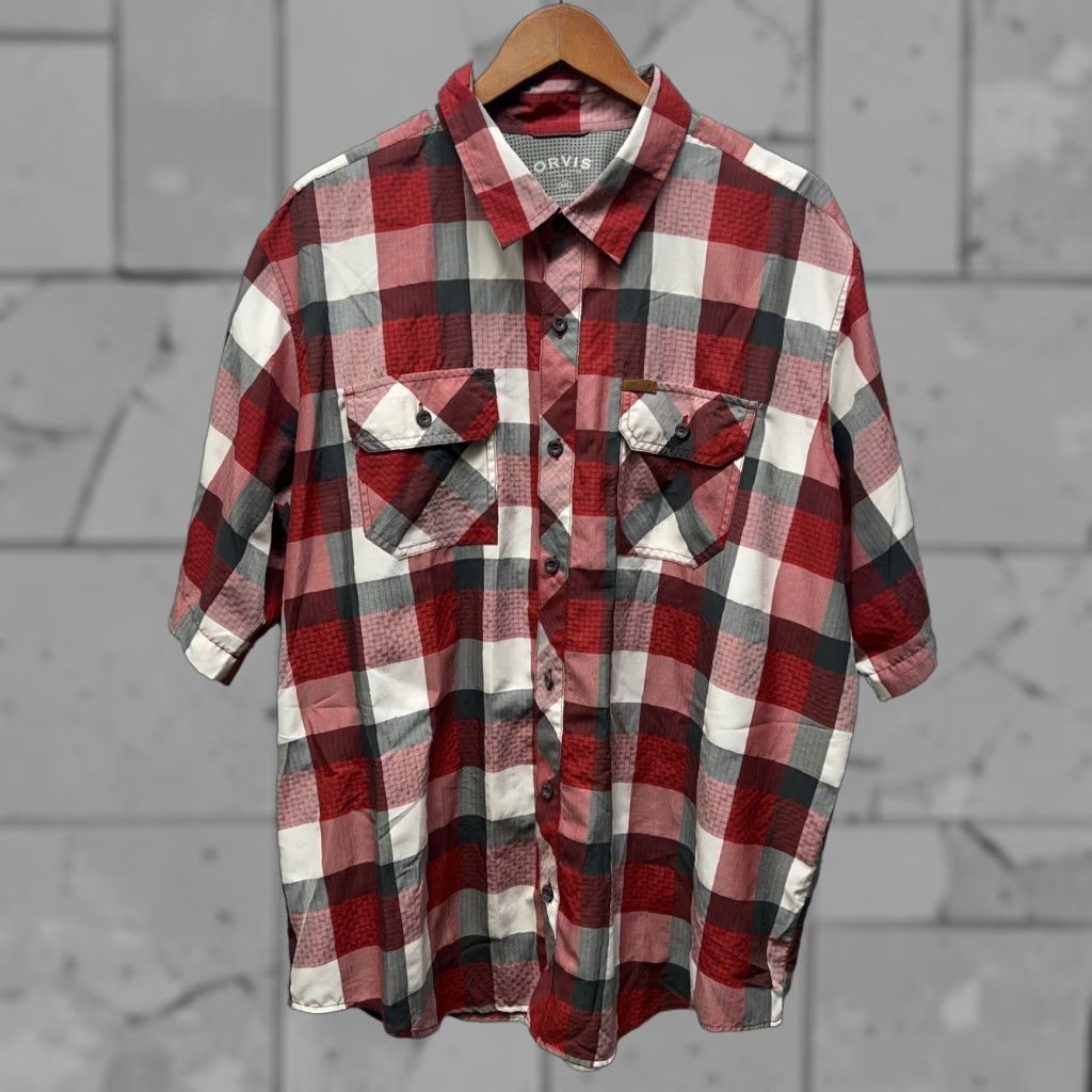 Orvis Orvis Red Plaid Button Up Shirt Mens Size XXL Size US XXL / EU 58 / 5 - 1 Thumbnail