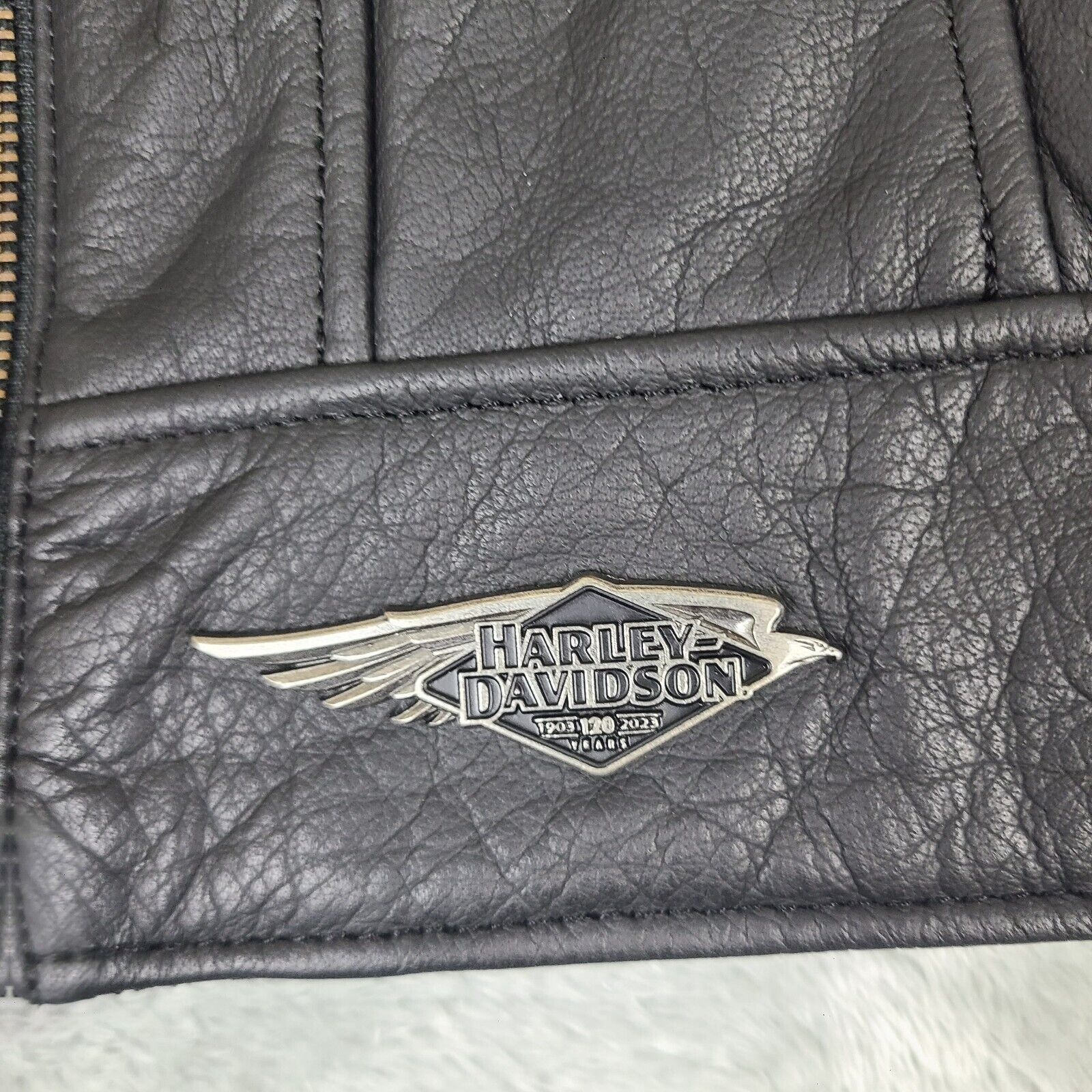 Harley Davidson Harley Davidson Women's 120th Anniversary Black Revelry Leat Size S / US 4 / IT 40 - 2 Thumbnail