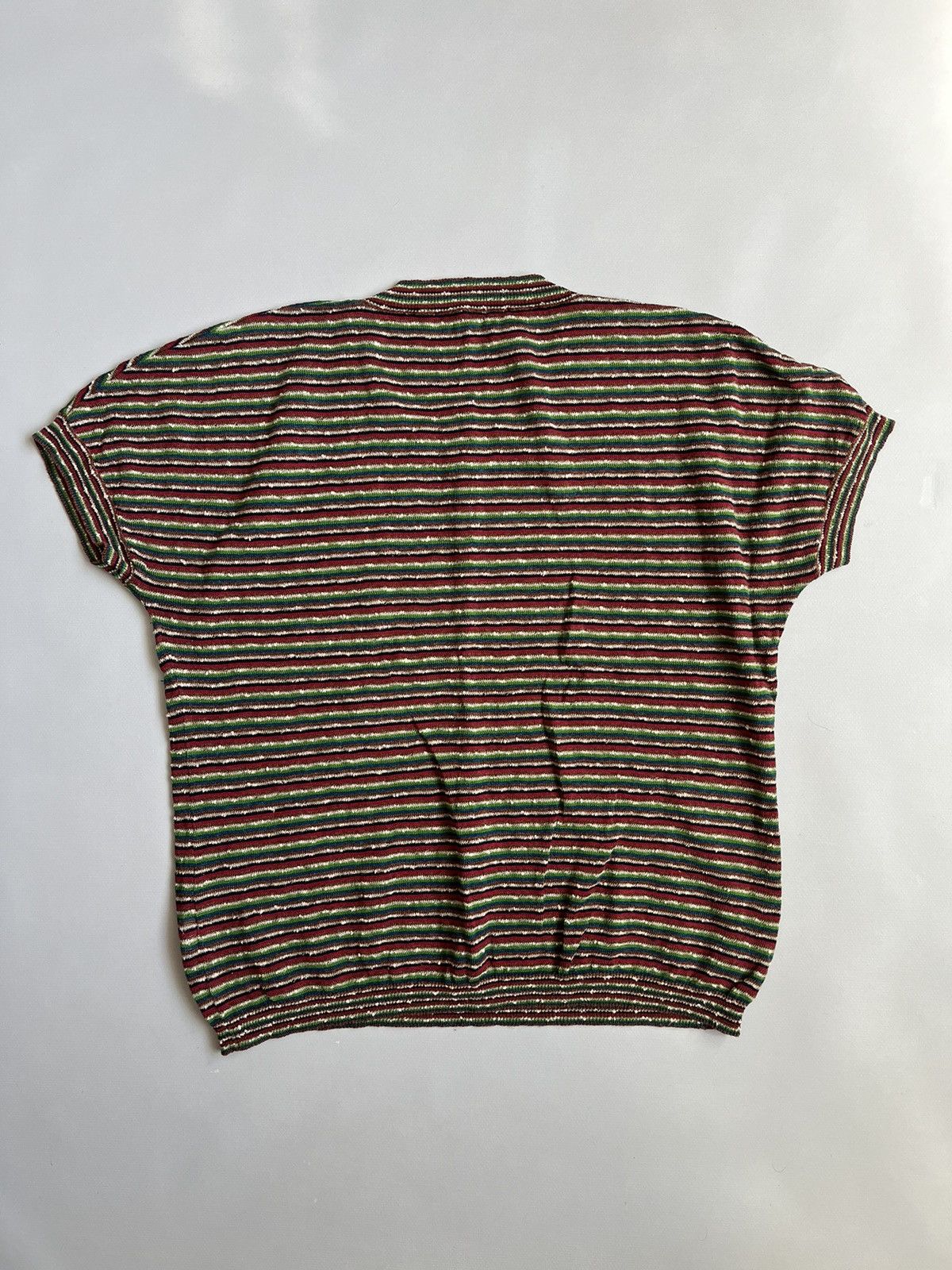 Missoni Vintage Missoni Sport Cotton Nylon Rayon Striped Knit Tee Size M / US 6-8 / IT 42-44 - 8 Thumbnail
