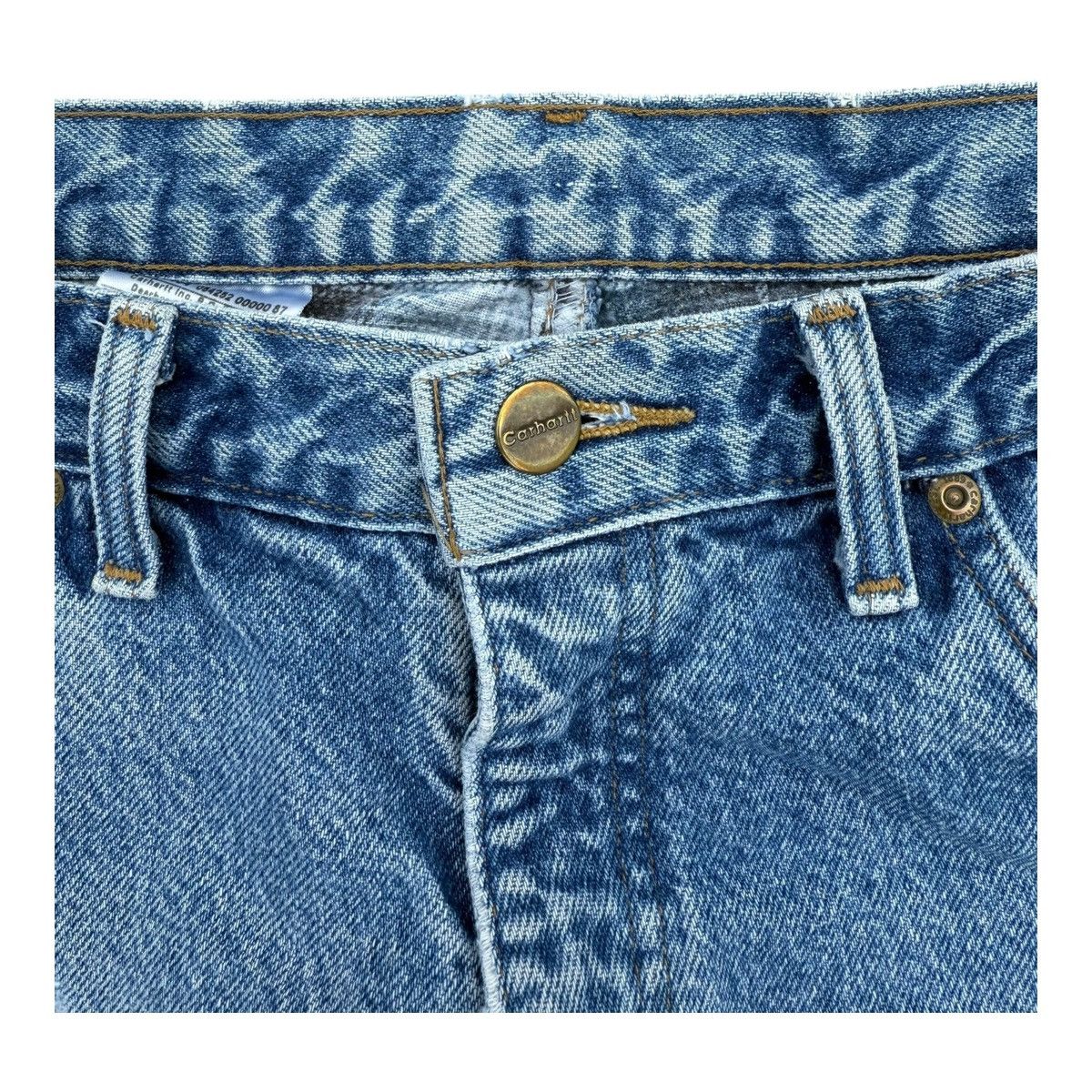 Carhartt Carhartt B21 DST Distressed Flannel-Lined Denim Jeans 34x30 Size US 34 / EU 50 - 4 Thumbnail