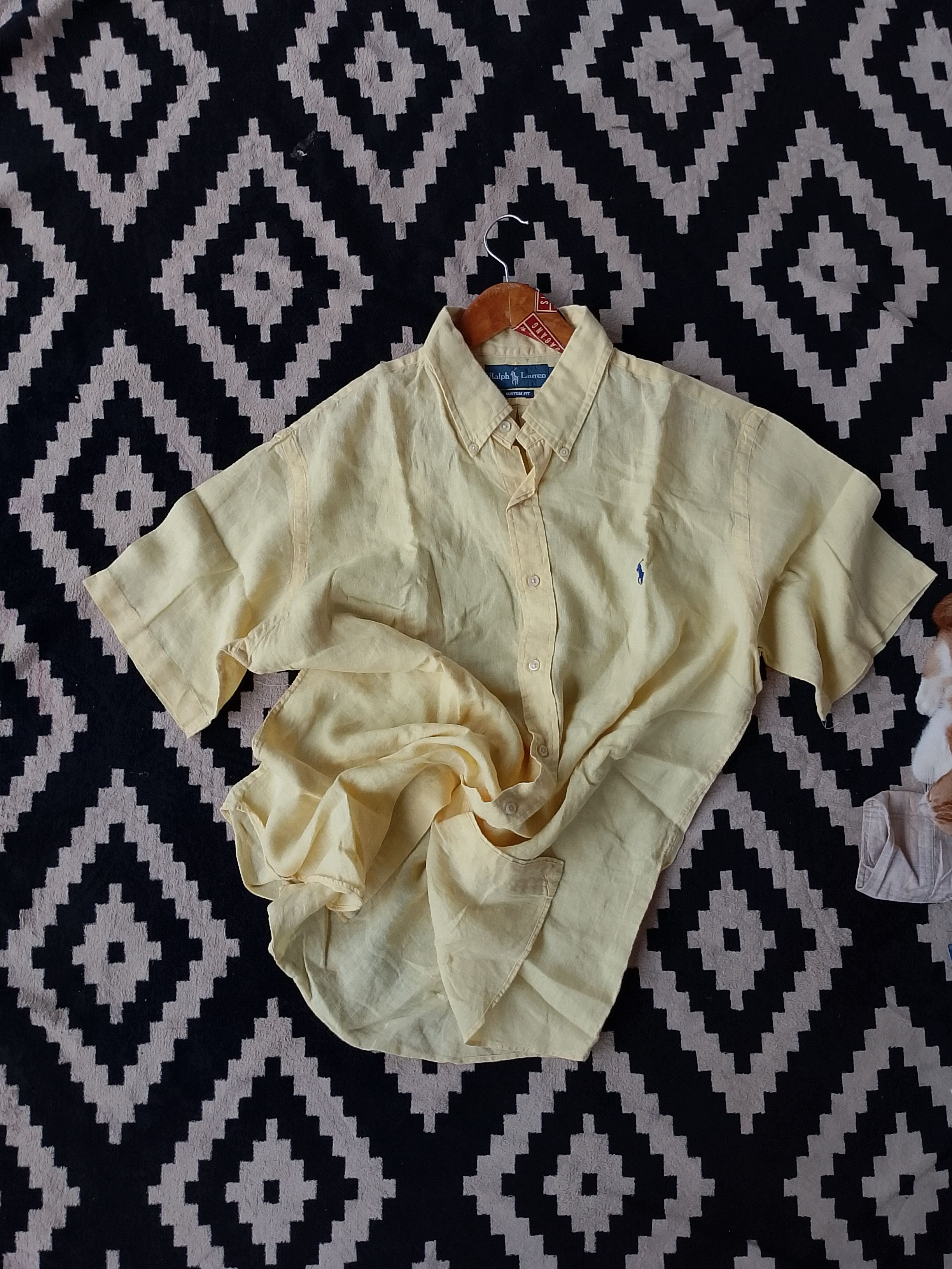 Ralph Lauren Vintage Rare Ralph Lauren Yellow Linen Hibiscus High-Summer Size US XL / EU 56 / 4 - 1 Thumbnail