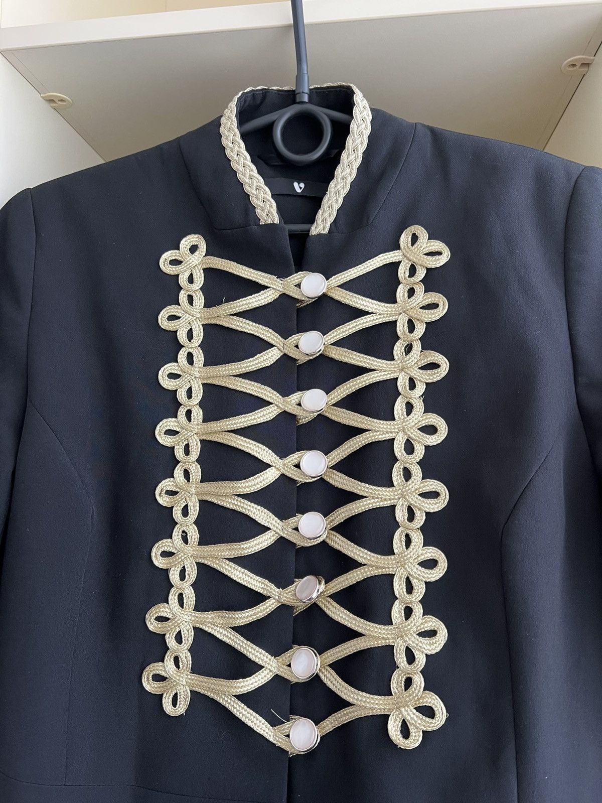 Vintage Napoleonic Style Military Blazer V By Very Gold Embroidery Size M / US 6-8 / IT 42-44 - 3 Thumbnail