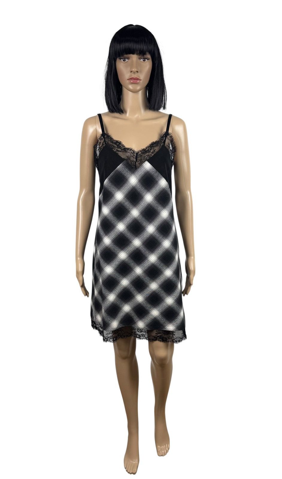 Maje Maje Plaid Cotton Grunge Babydoll Mini Slip Strappy size 3 Size L / US 10 / IT 46 - 2 Thumbnail