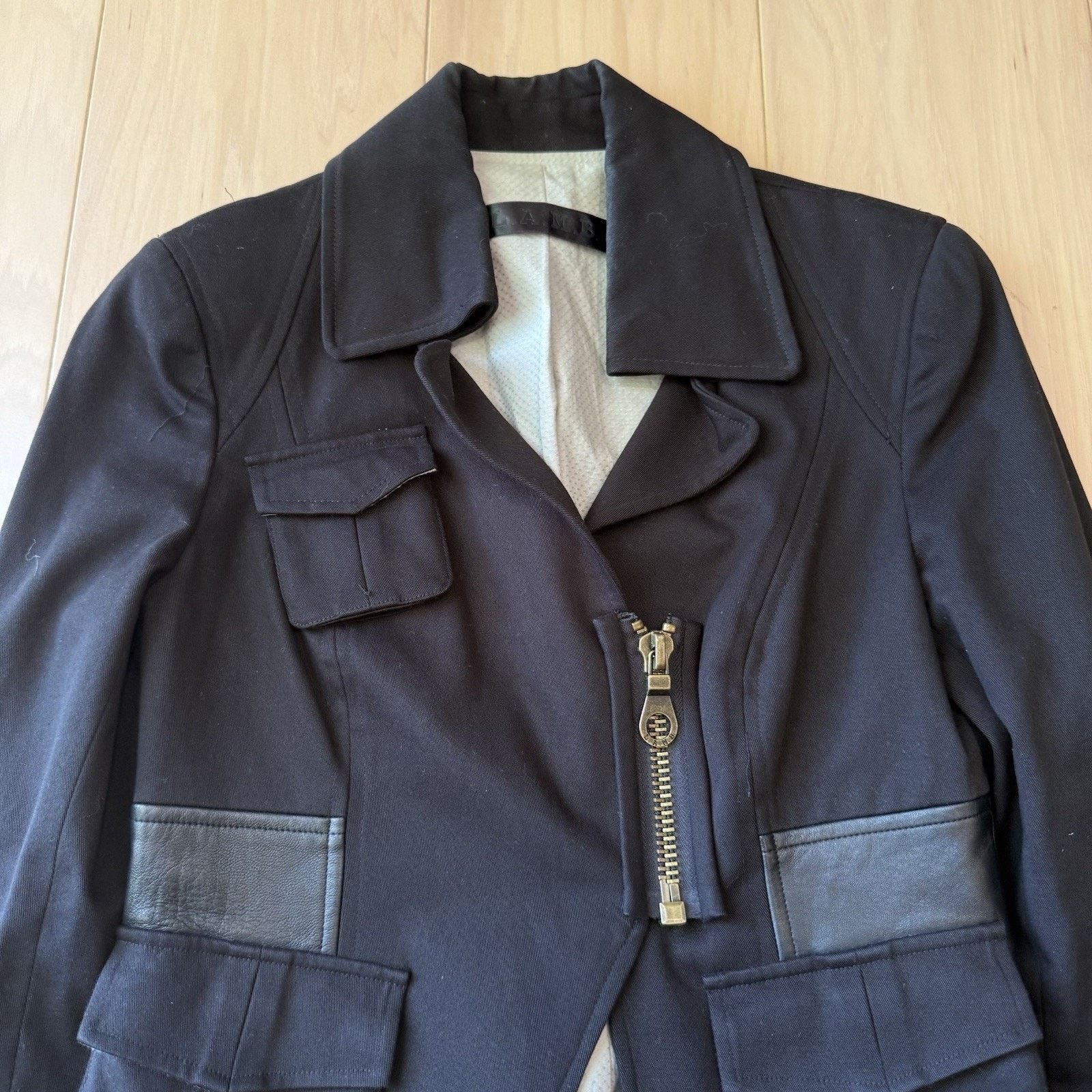 L.A.M.B. L.A.M.B. Motorcycle Jacket Women's 2 Black Blazer Designer Size XS / US 0-2 / IT 36-38 - 3 Thumbnail