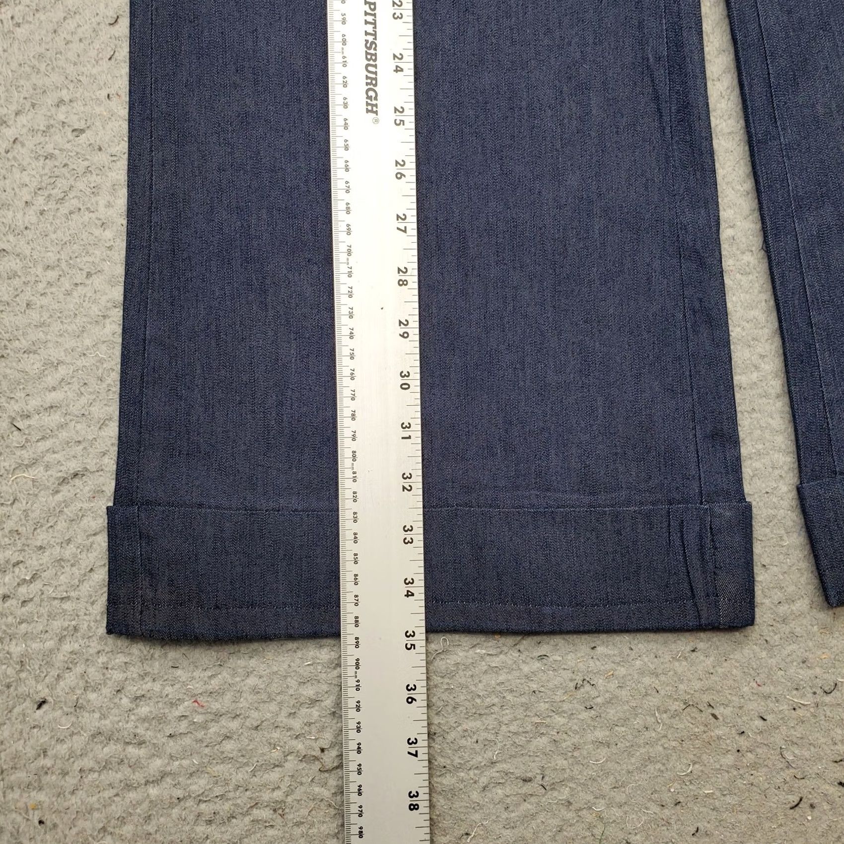 Vintage Elle Denim Pants Womens 12 Blue Stretch Comfort Boho Cuffed Wide Leg Medium Wash Pants Womens 12 Blue Stretch Comfort Boho Wide-Leg Denim Size 34" / US 12 / IT 48 - 3 Thumbnail