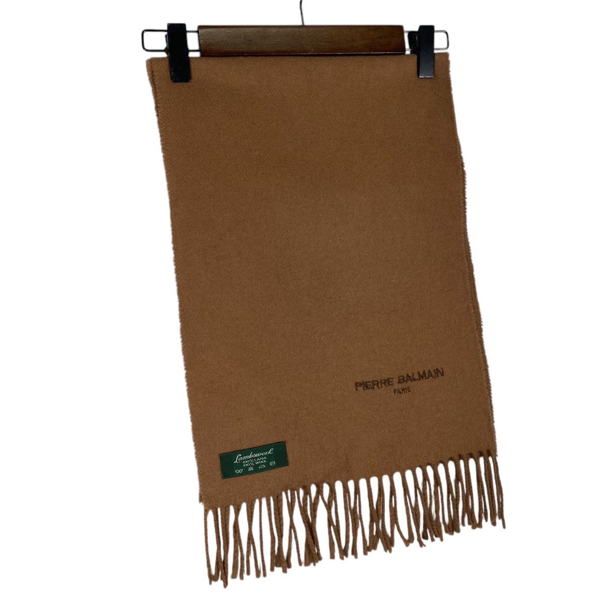Balmain × Pierre Balmain × Vintage Vintage Pierre Balmain Paris Brown Scarf Muffler Size ONE SIZE - 5 Thumbnail