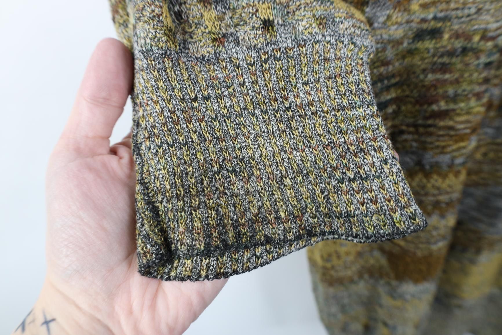 Vintage Vintage 90s Coogi Style Earth Tone Knit Crewneck Sweater Size US XL / EU 56 / 4 - 4 Thumbnail