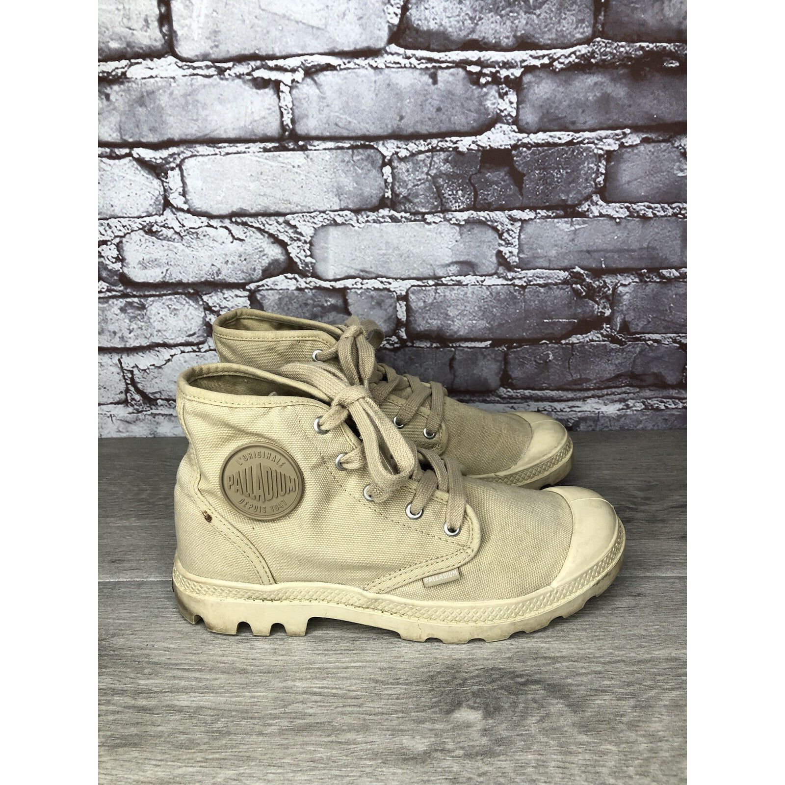 Palladium Palladium Pampa Hi Sahara Beige Khaki Canvas Lace Boots Wome Size US 8 / IT 38 - 17 Thumbnail