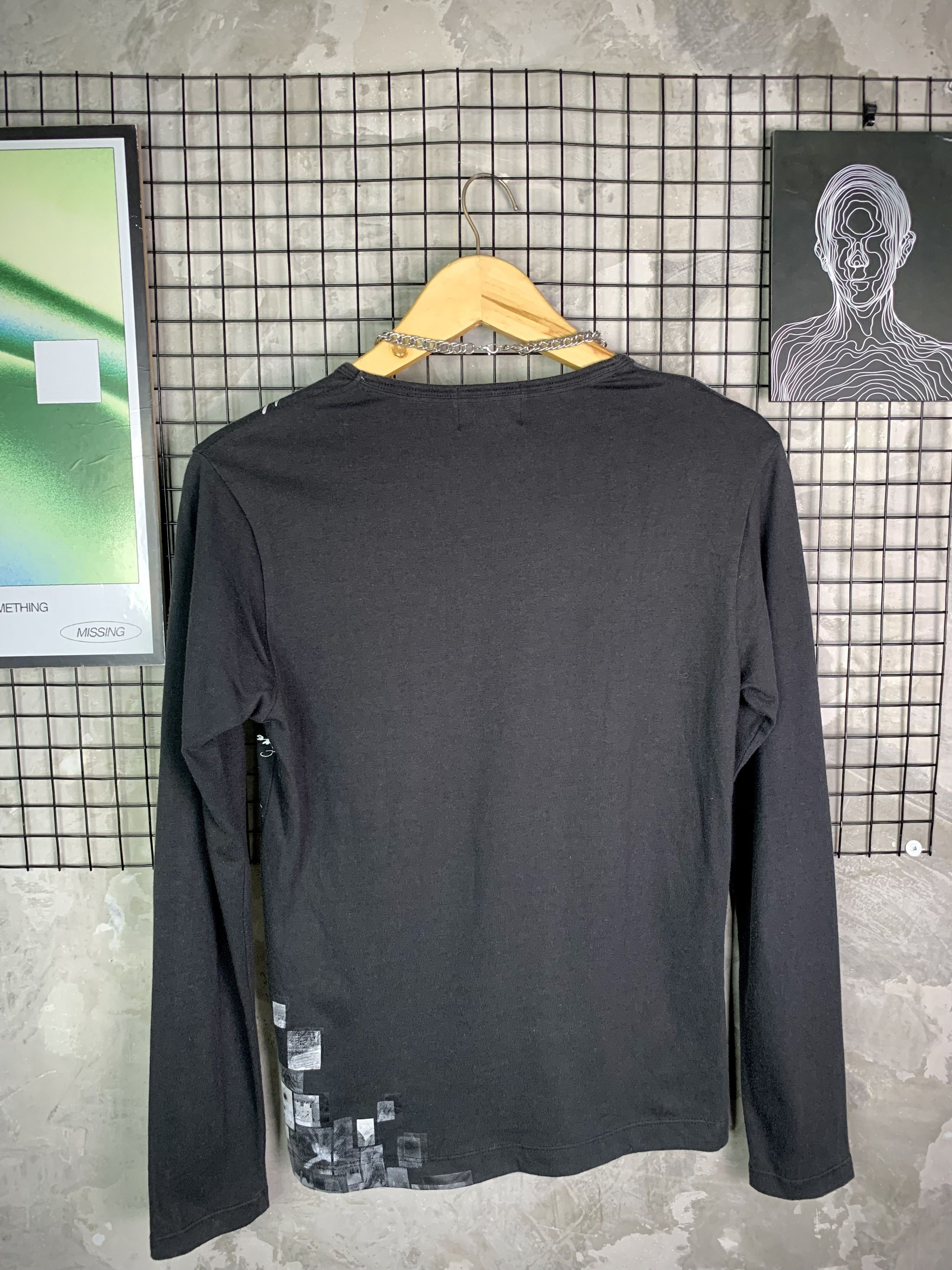 Nicole Club Y2K Nicole Club For Men Grunge Cyber Poem Print Vneck LS Size US S / EU 44-46 / 1 - 6 Thumbnail