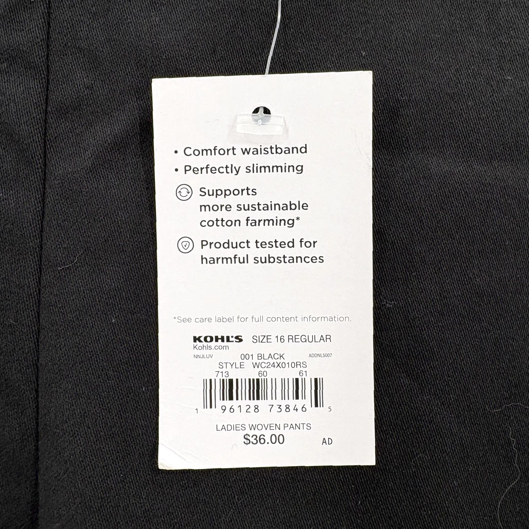 Croft & Barrow Croft & Barrow Capri Pants Womens 16 Black Effortless Stretch Mid Rise Casual Size 38" / US 16 / IT 52 - 4 Thumbnail