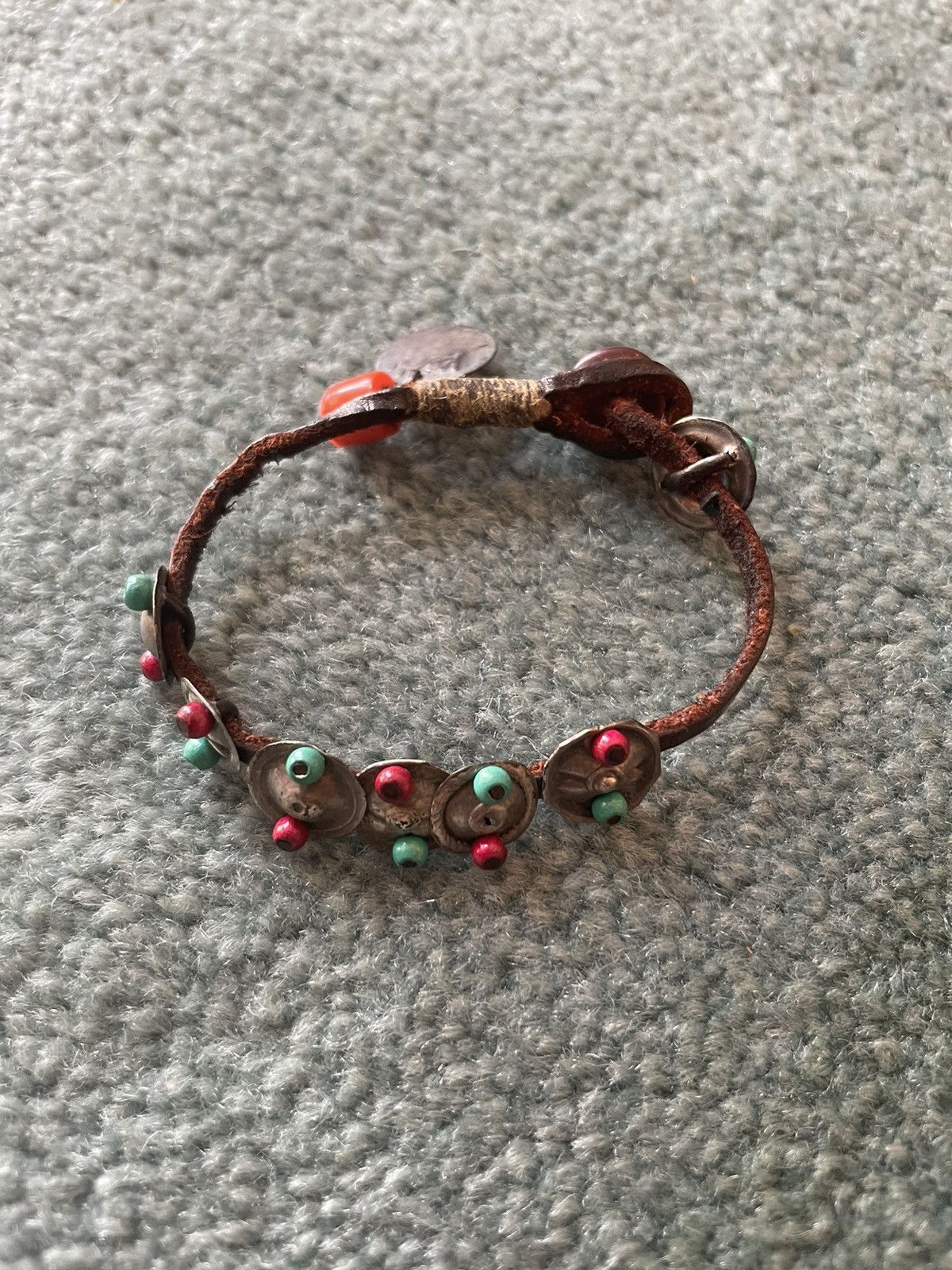 image of 45Rpm x Henry Beguelin Vintage Henry Cuir Embellished Bracelet in Brown, Women's