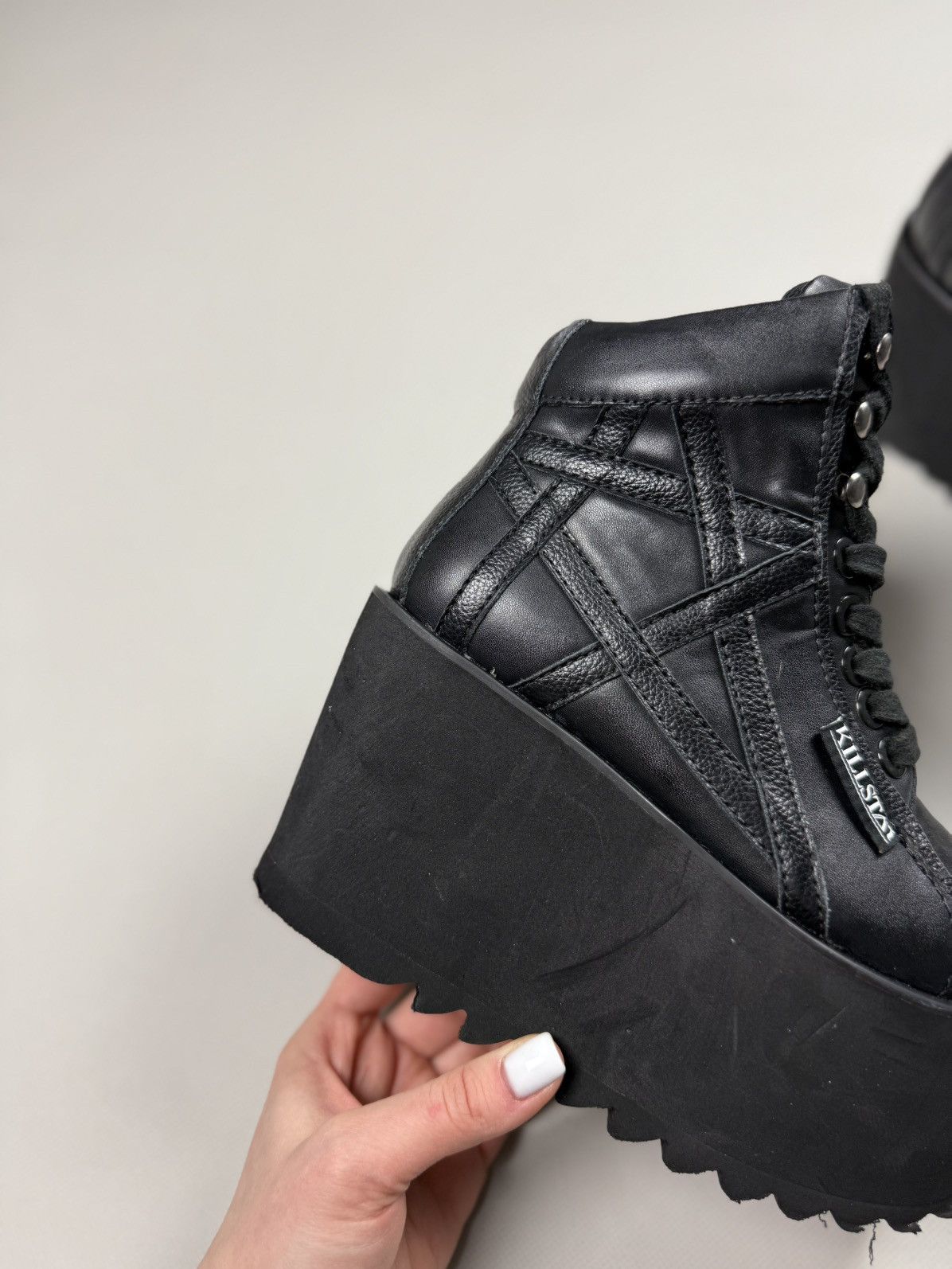 Killstar Killstar Ladies Gothic Platform PVC Sneakers Shoes Boots Size US 5 / IT 35 - 3 Thumbnail