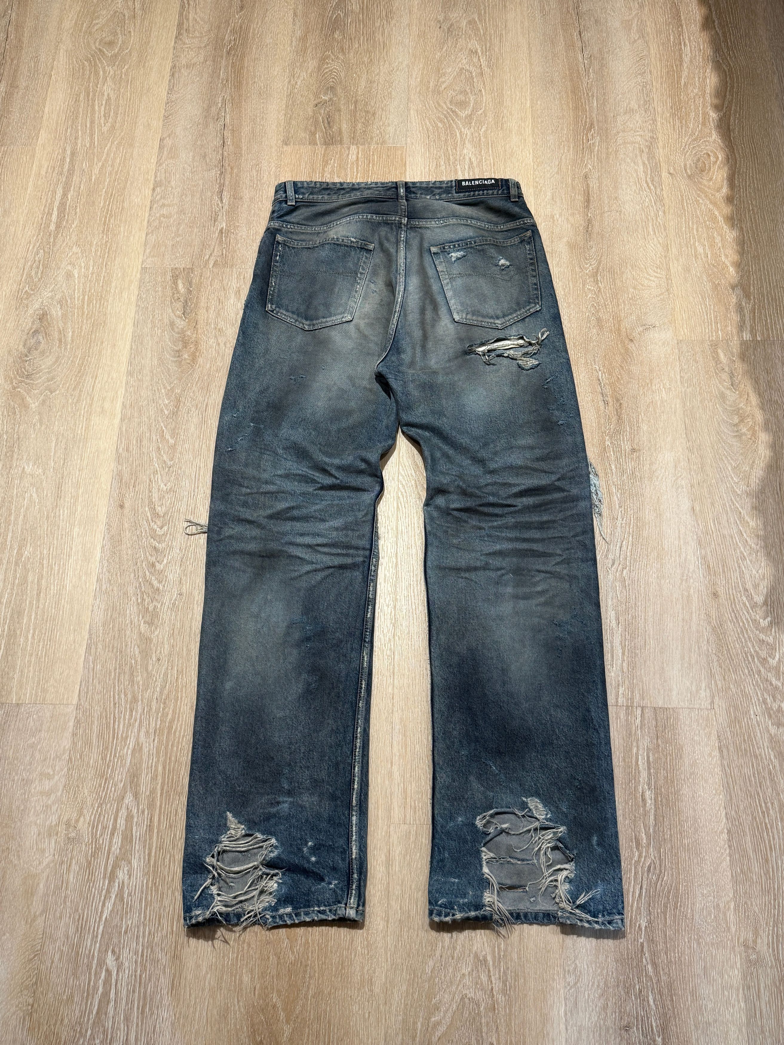 Balenciaga Balenciaga SS23 “Mud Show” Oil Spill Straight Cut Denim Size US 32 / EU 48 - 5 Thumbnail