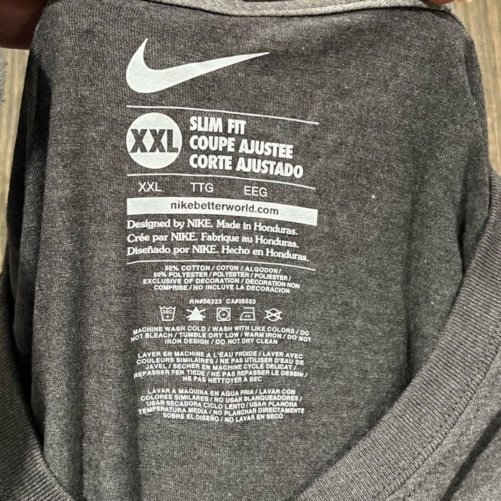 Nike NWOT Nike Slim Fit T-Shirt Crewneck Short Sleeve Gray XXL Size XXL / US 16-18 / IT 52-54 - 2 Thumbnail
