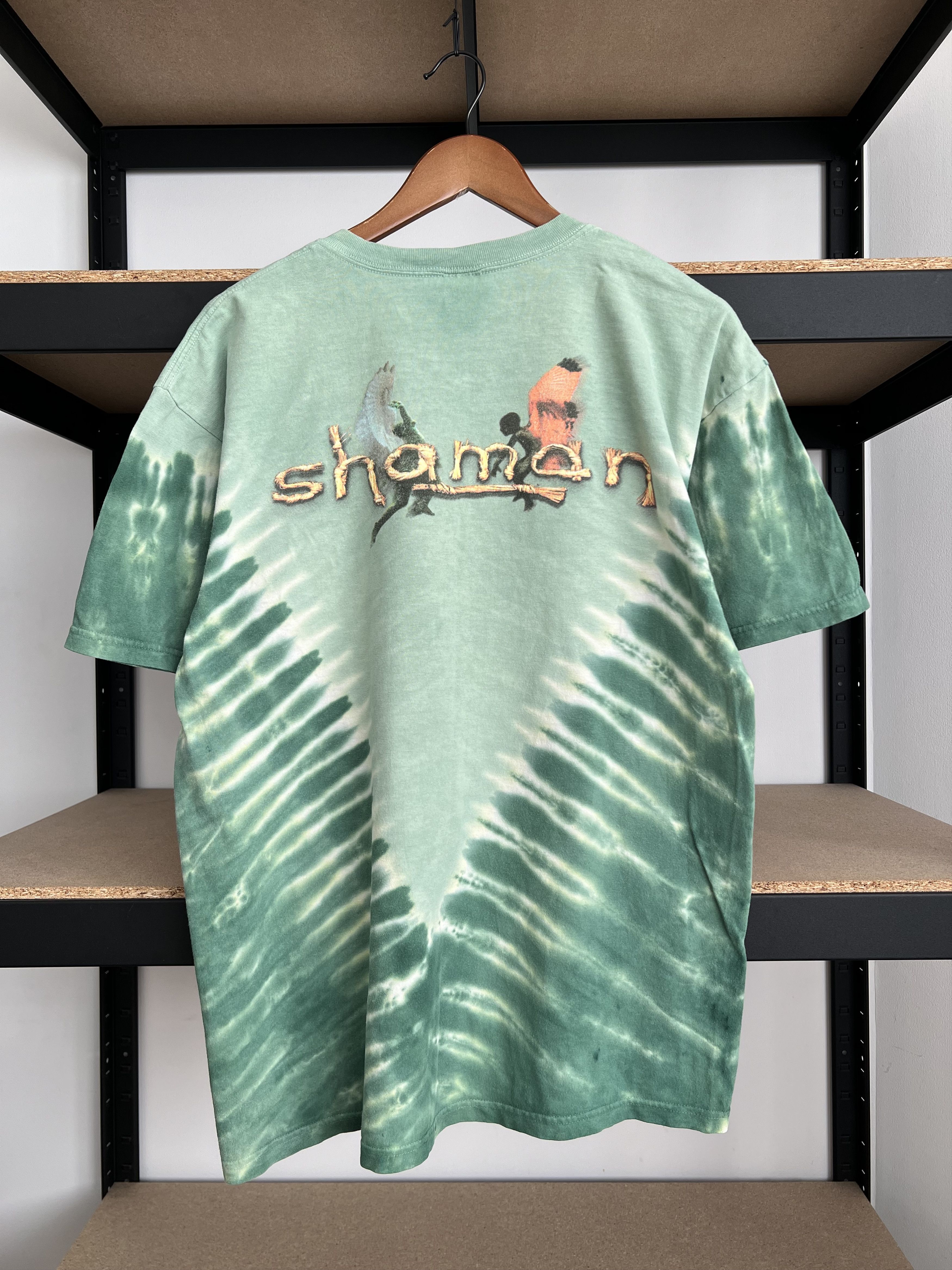 Band Tees Vintage 2003 Carlos Santana Shaman Tie Dye T-shirt Size US L / EU 52-54 / 3 - 2 Thumbnail