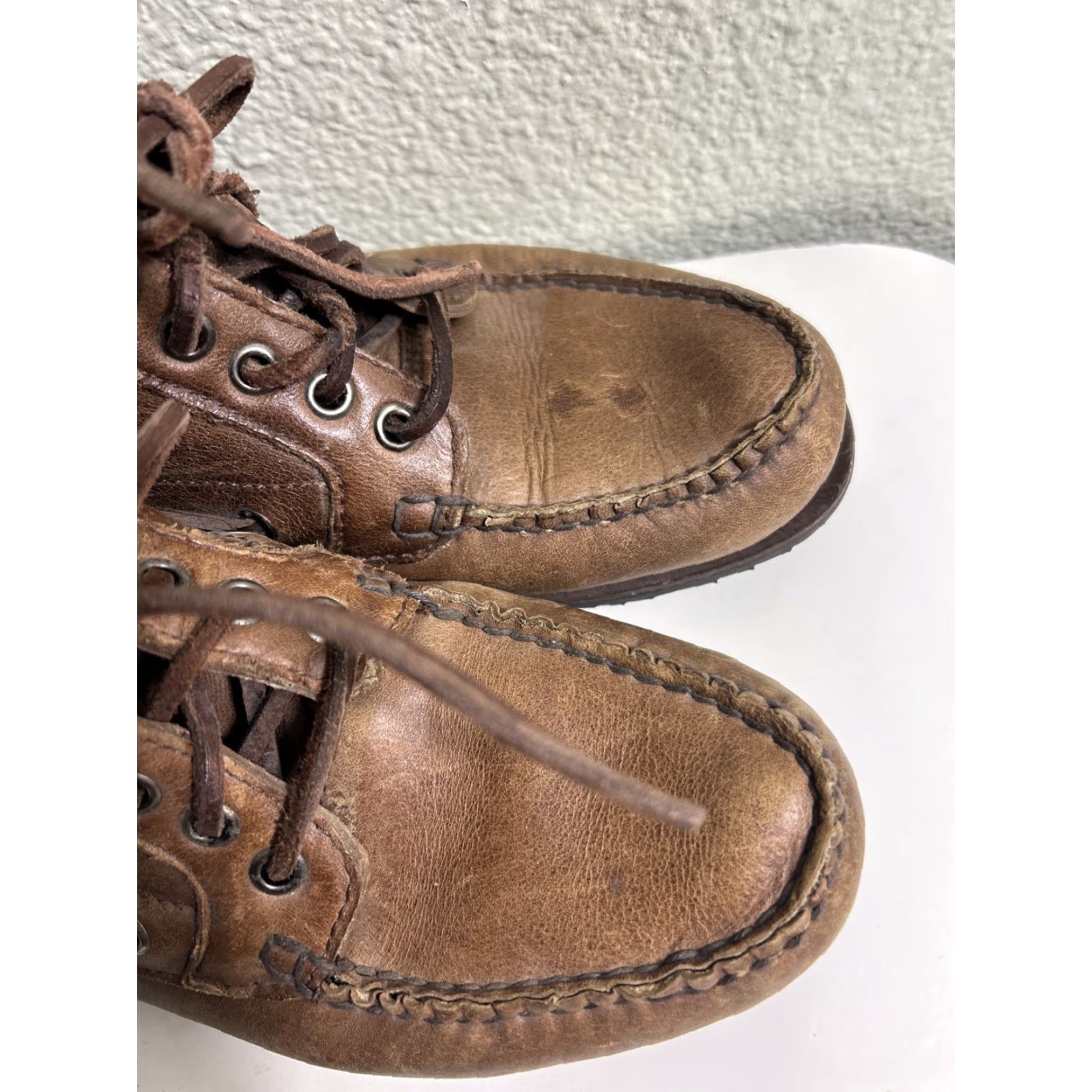 Vintage VINTAGE HH BROWN Moc Chukka Leather Boots Hiking Womens 7.5 Brown Leather Boots Chukka Hiking Women 7.5 Brown Mens) Size US 8 / IT 38 - 5 Thumbnail
