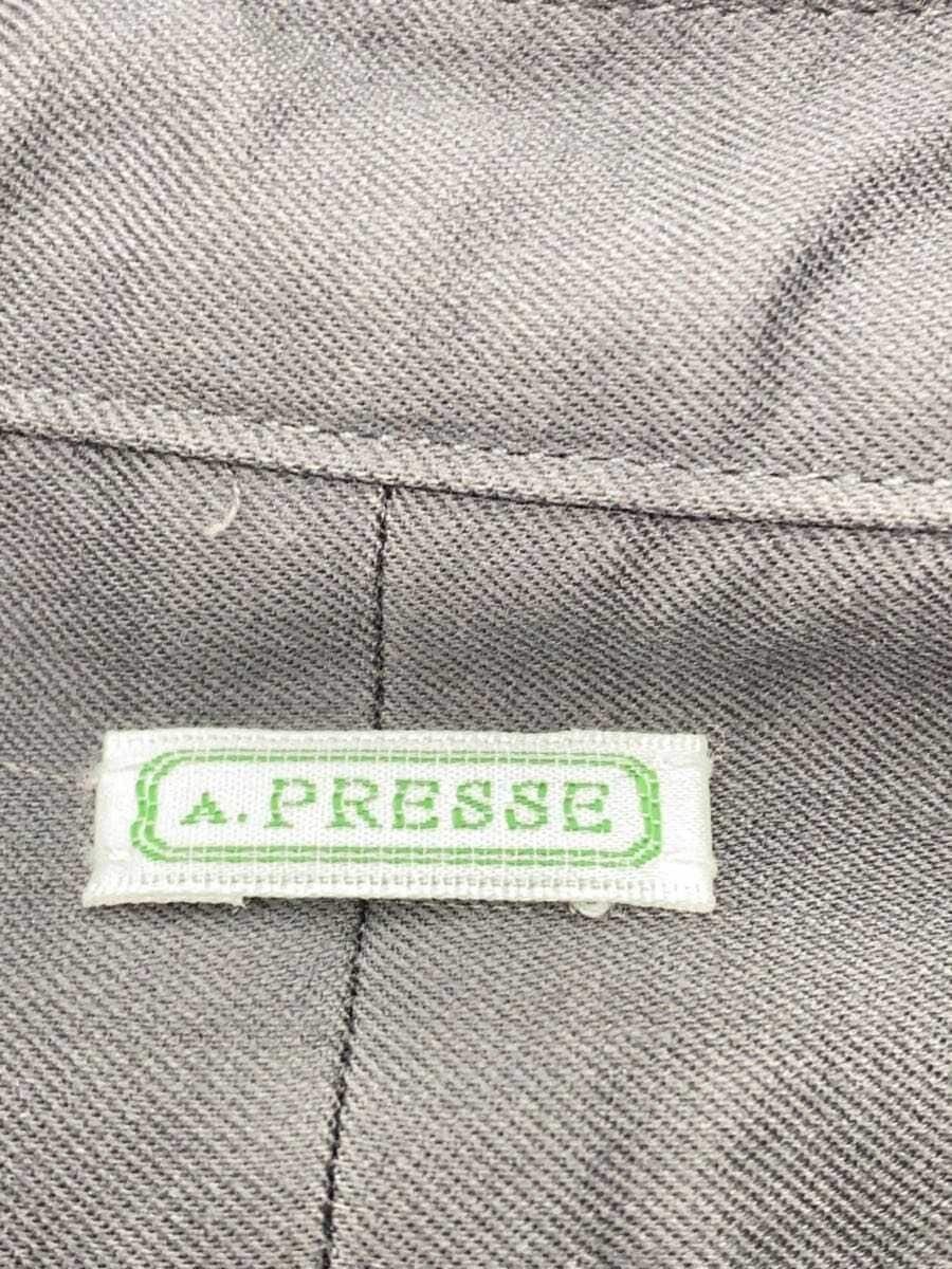 A.PRESSE Gray Cotton Long-sleeved Shirt Size US L / EU 52-54 / 3 - 3 Thumbnail