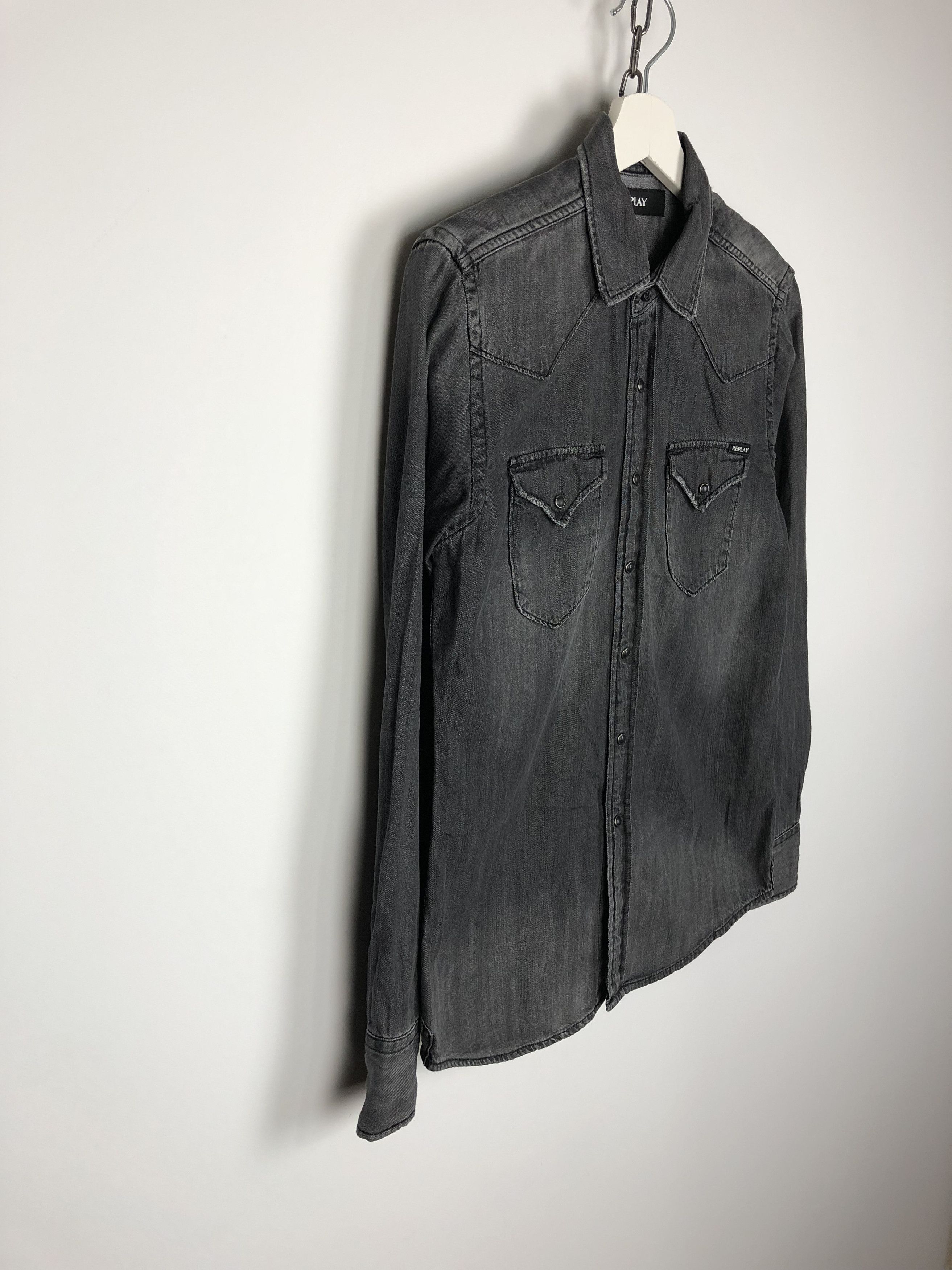 Replay Replay Gray Denim Shirt size S Size US S / EU 44-46 / 1 - 5 Thumbnail