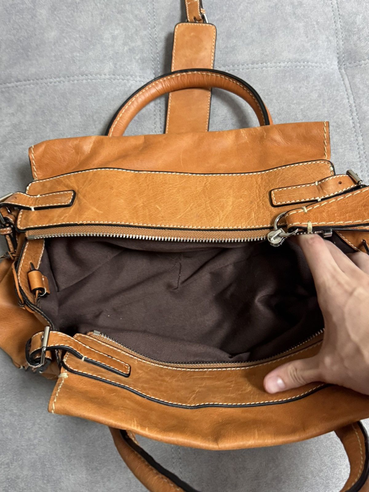 Chloe Chloé Large Edith Satchel Travel Leather Bag Brown Woman’s Size ONE SIZE - 21 Thumbnail