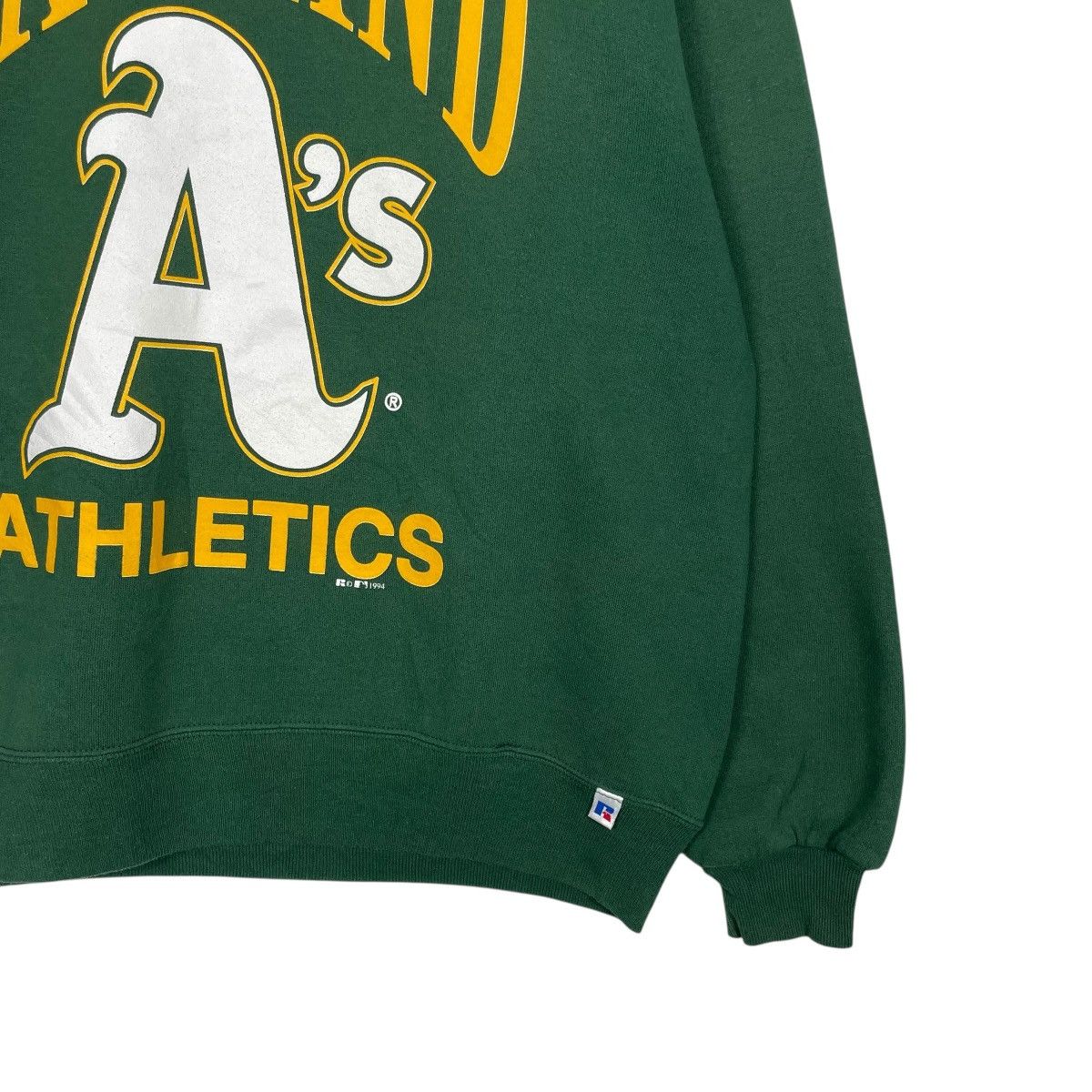 Russell Athletic Vintage 90s Oakland Athletics Green Swestshirt Size US L / EU 52-54 / 3 - 4 Thumbnail