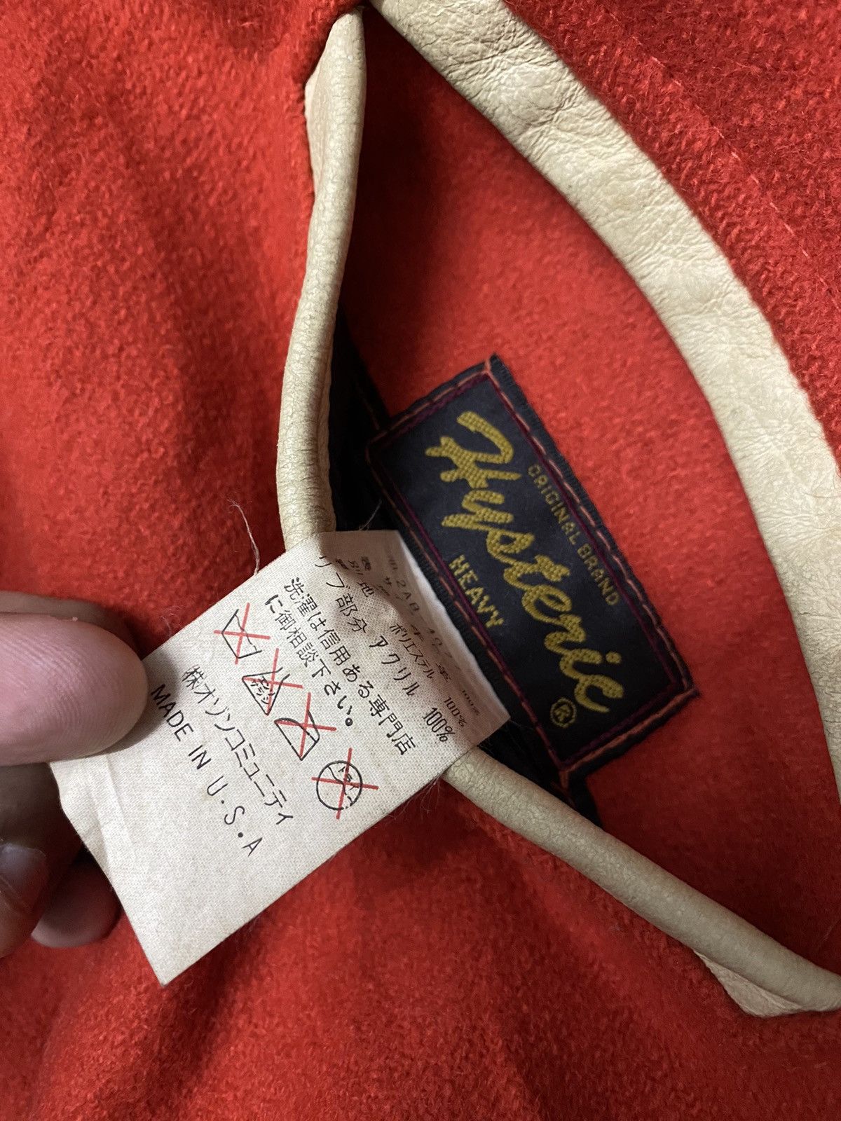 Vtg 90s Hysteric Glamour 666 Jacket Varsity Red Colour