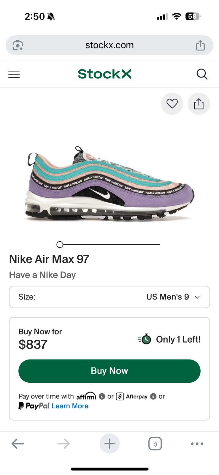 Nike Nike Air Max 97 Have a Nike Day Size US 9 / EU 42 - 1 Thumbnail