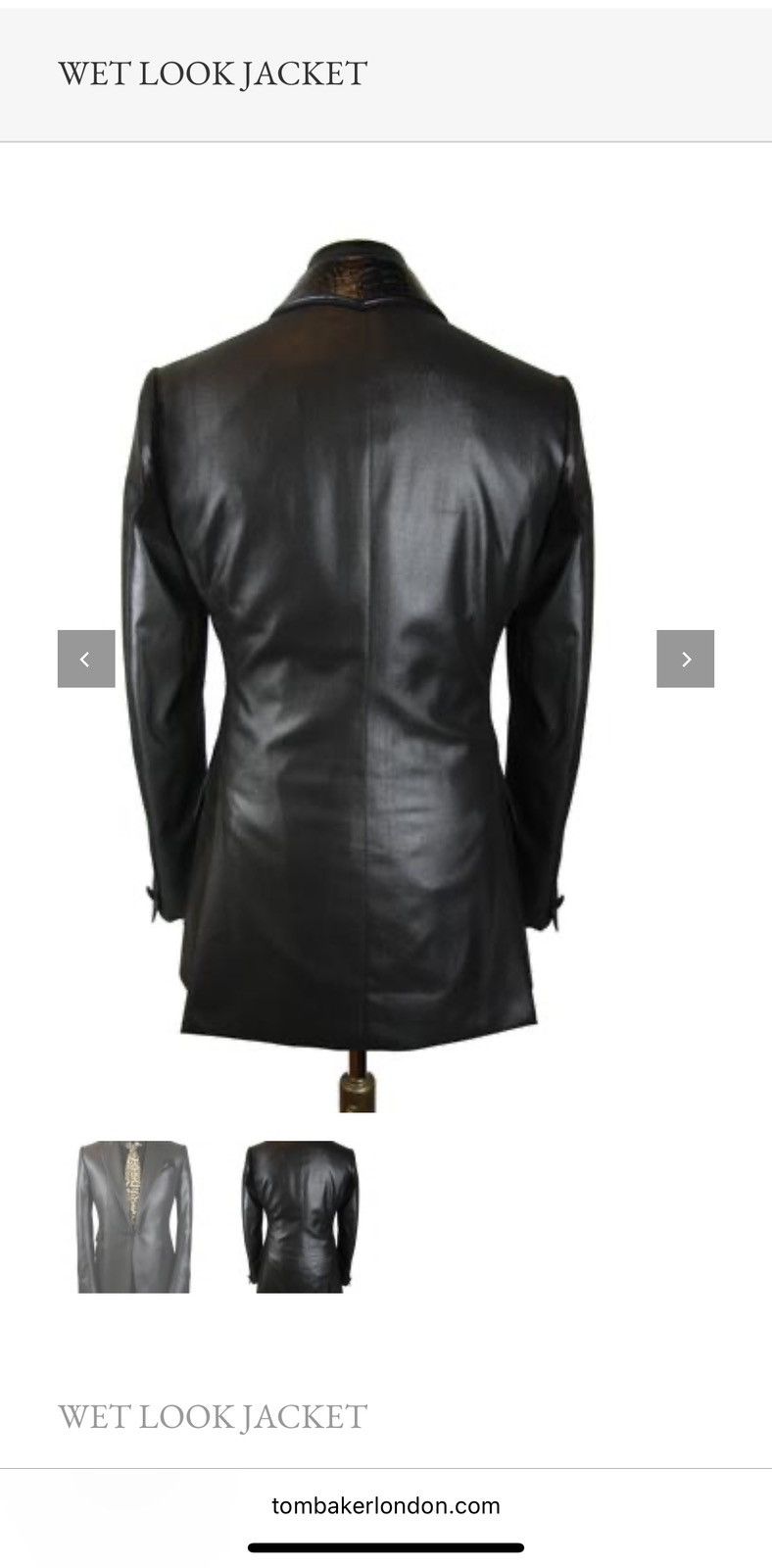 Sir Tom Baker 3k Sir Tom Baker tuxedo leather Fuck you leopard suit jacket Size 38R - 21 Thumbnail