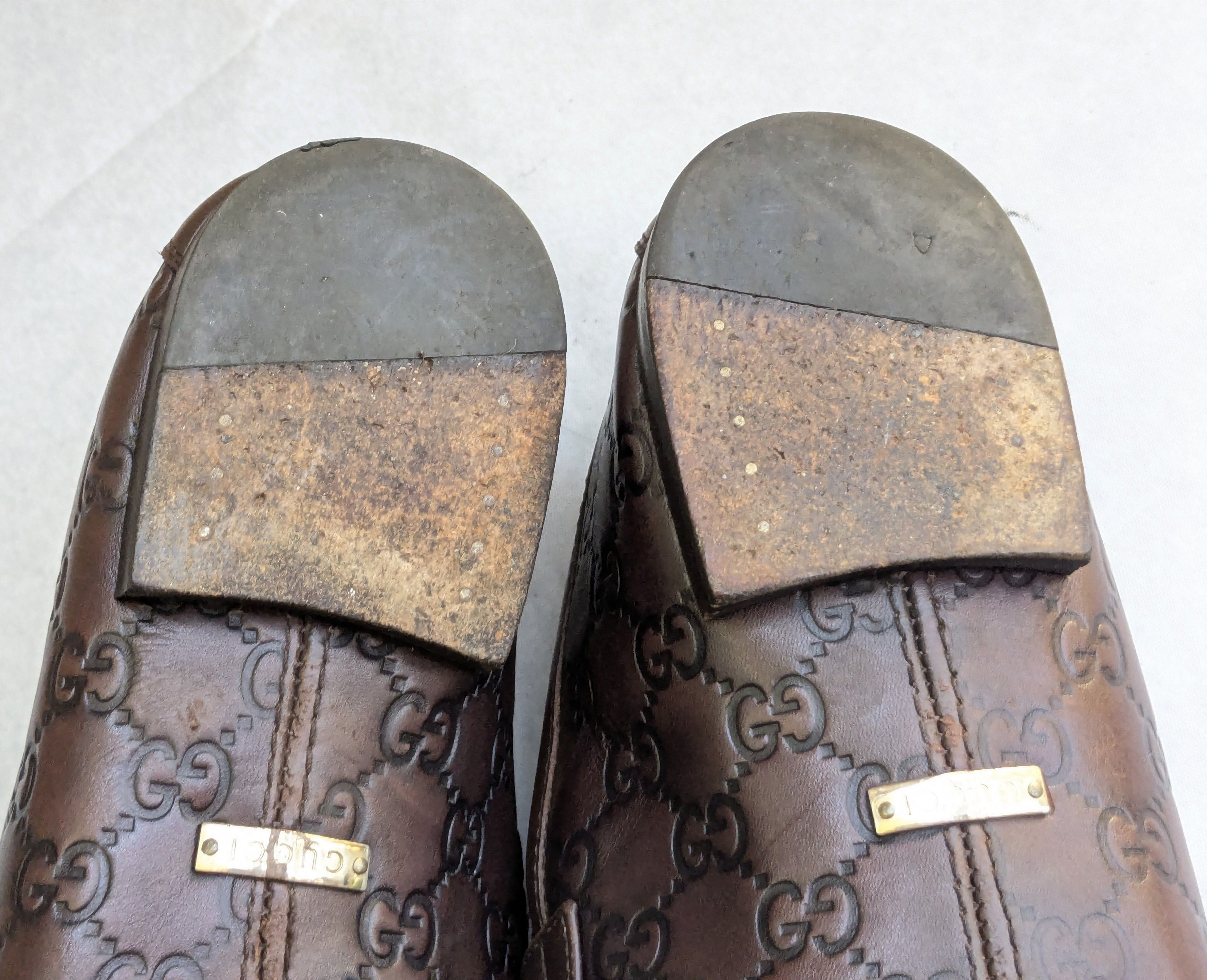 Gucci Gucci Horsebit Loafers Brown Monogram Leather 11 GG Logo Size US 11 / EU 44 - 15 Thumbnail