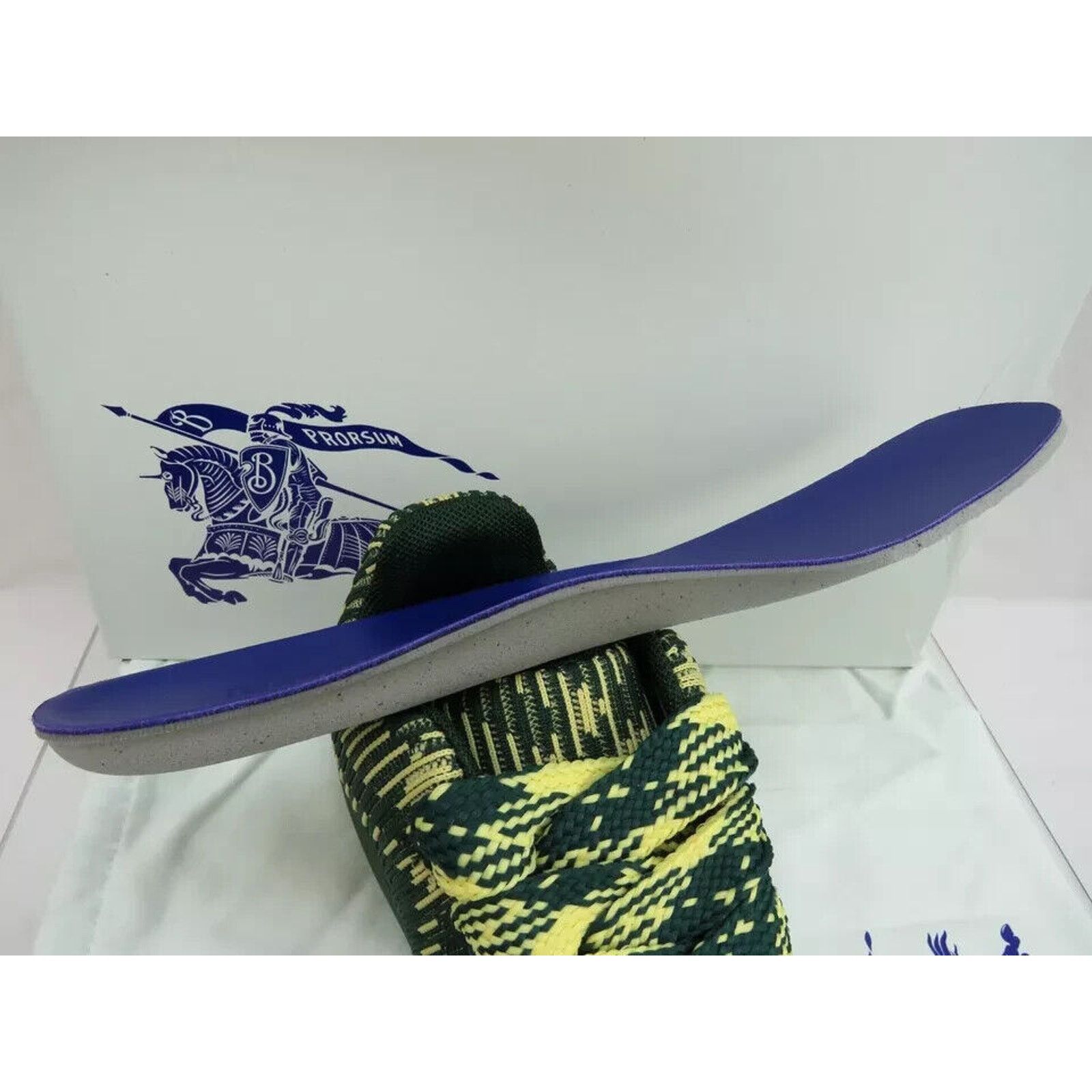 Burberry BURBERRY BOX GREEN CHECK CANVAS LOGO SNEAKERS 10.5 US 43.5 Size US 10.5 / EU 43-44 - 10 Thumbnail