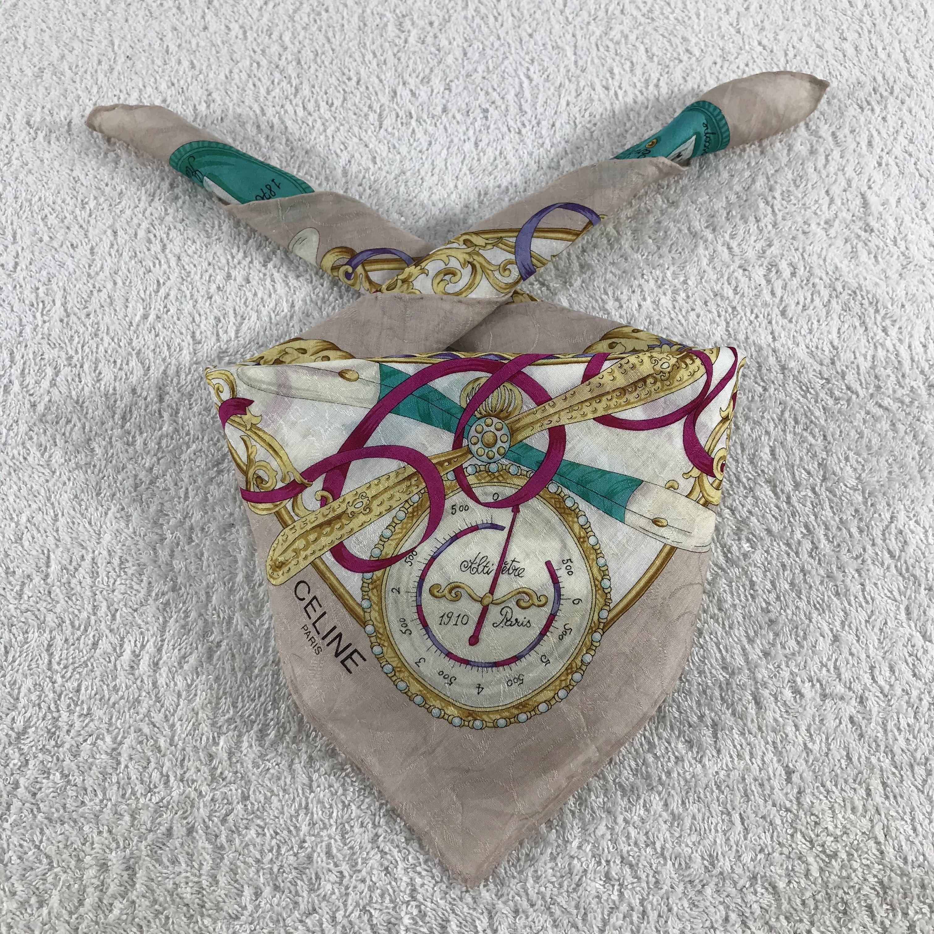 Celine × Vintage Celine Bandana / Handkerchief / Neckerchief - S128 Size ONE SIZE - 3 Thumbnail