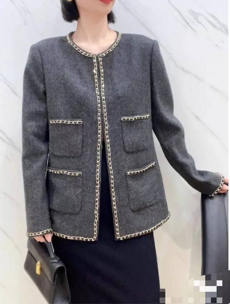 Chanel Chanel Gray classic four-pocket chain jacket 2504-Nextarrow Size S / US 4 / IT 40 - 9 Thumbnail