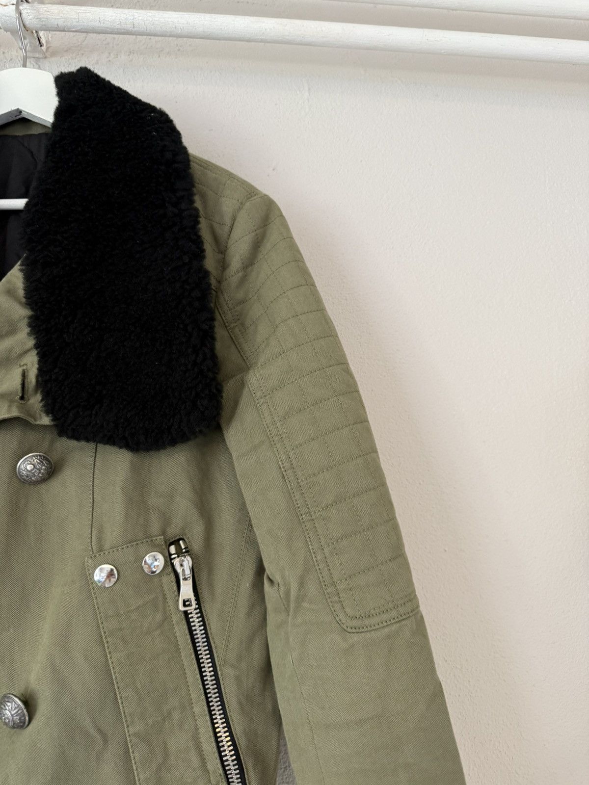 Balmain Military Bomber Jacket with Shearling Collar Size US M / EU 48-50 / 2 - 8 Thumbnail